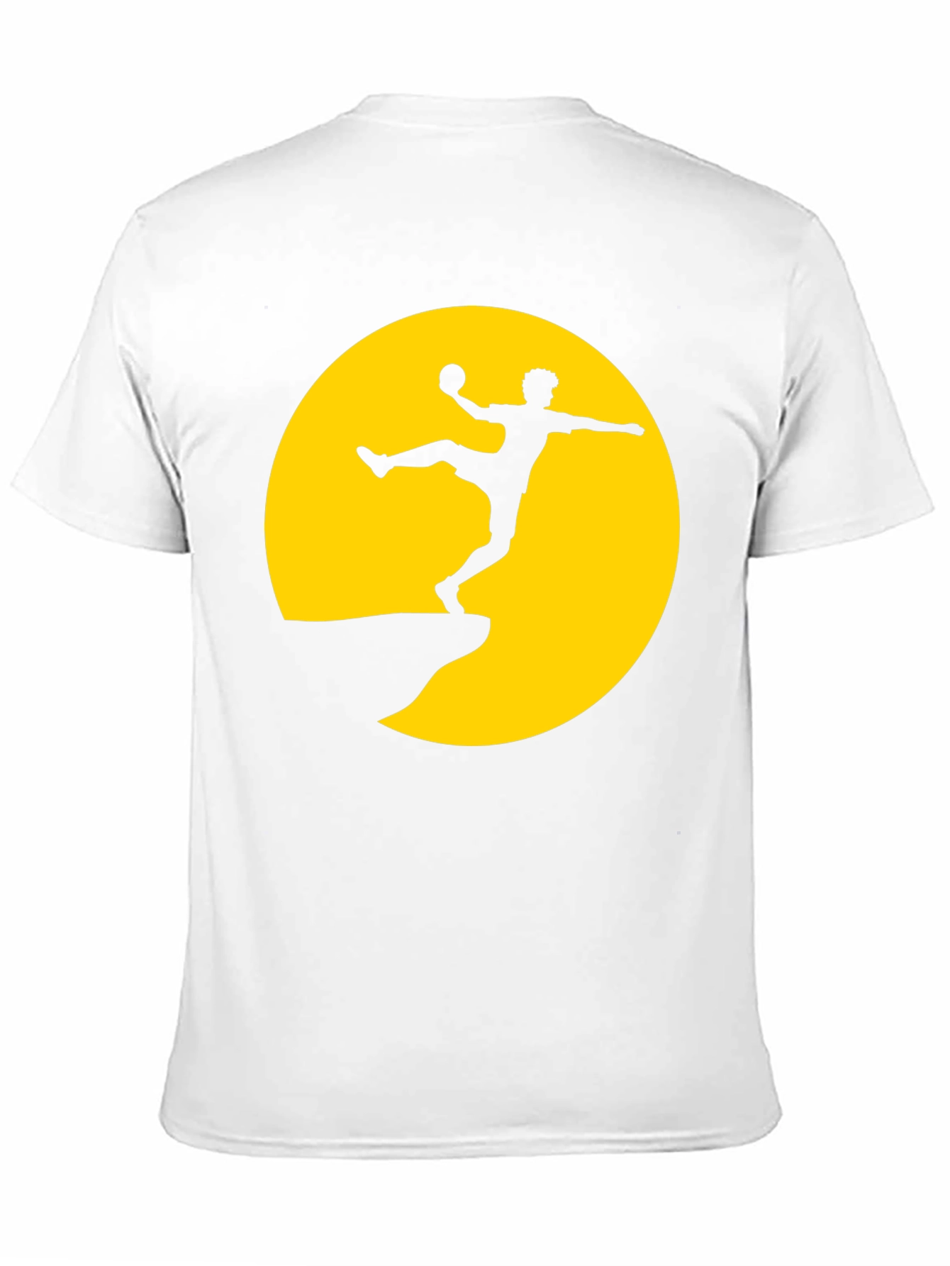 Black Silhouette Soccer Player Graphic Tee view 11