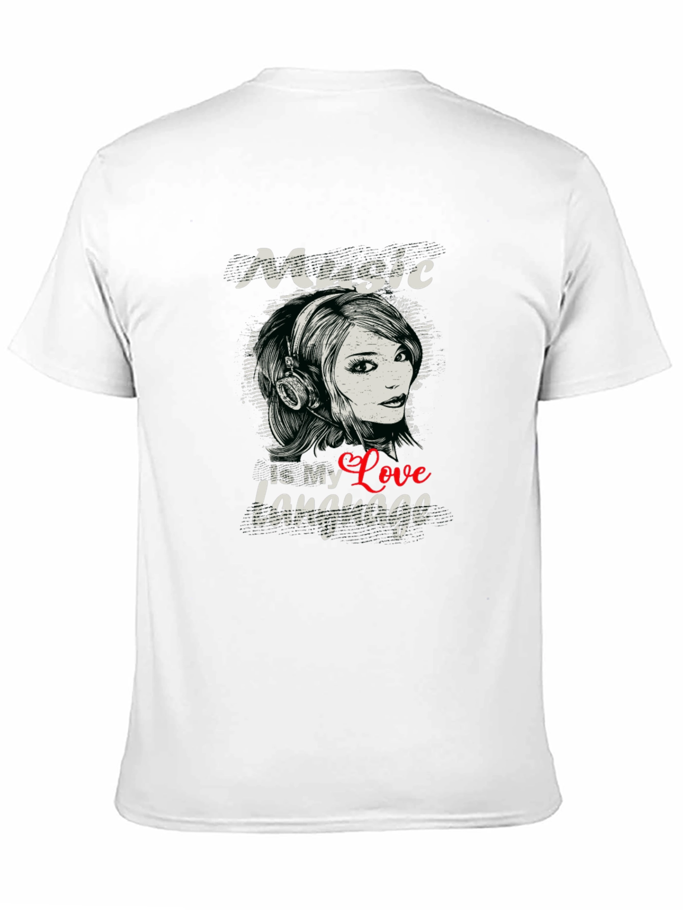 Black Music Is My Love Language Black T-Shirt view 11