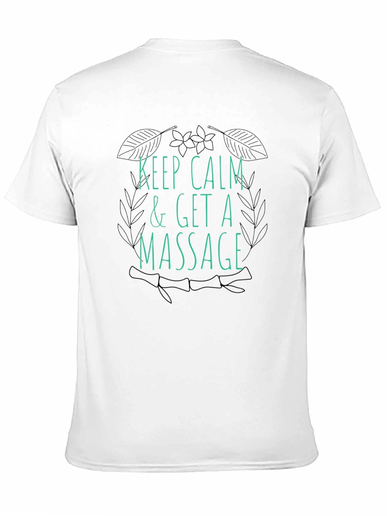 Black Keep Calm & Get a Massage T-Shirt - Spa Day Relaxation Tee view 11