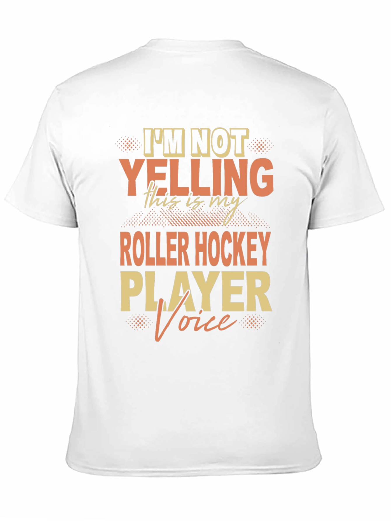 Black Roller Hockey Player Voice T-Shirt view 11