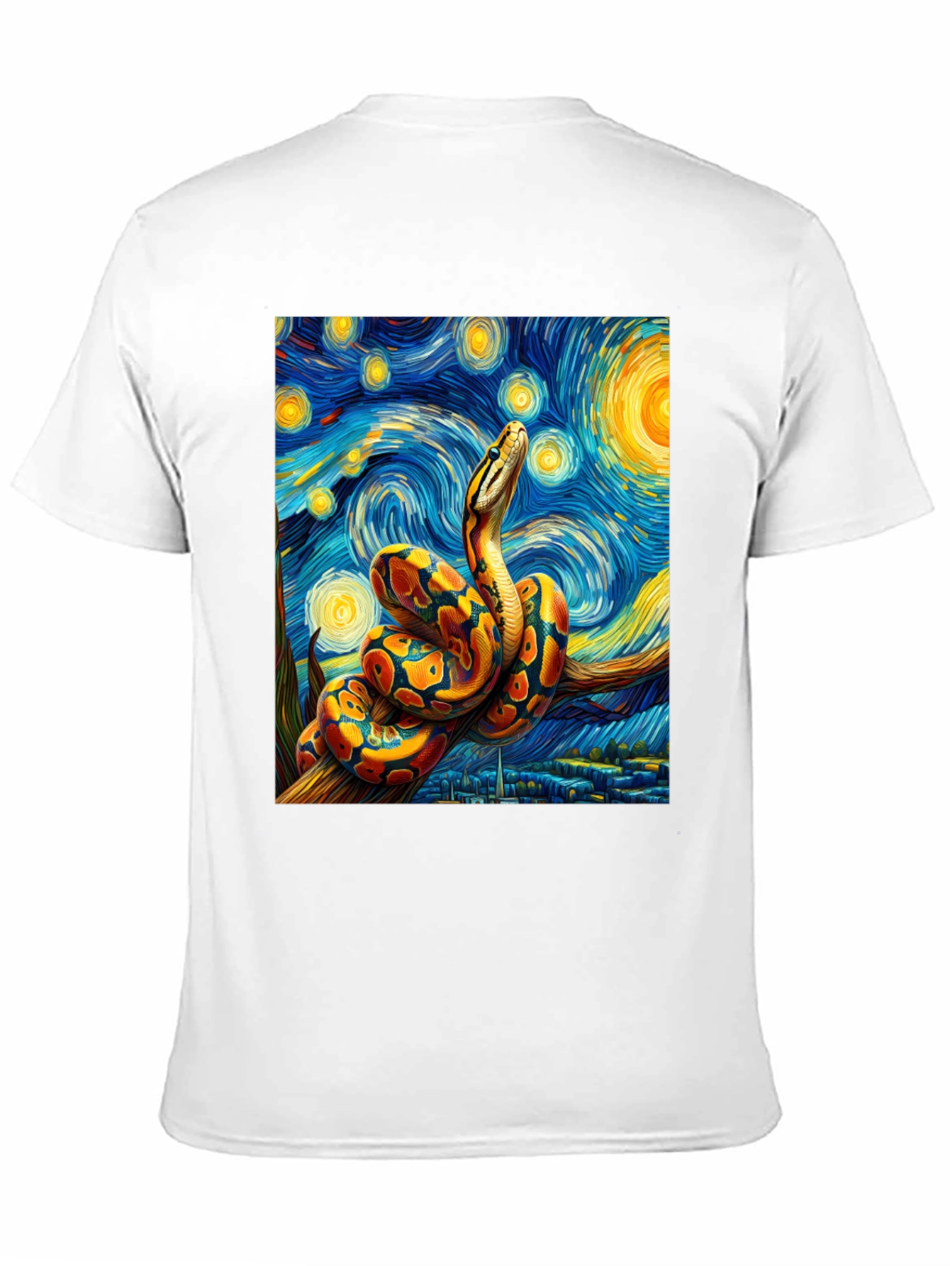 Black Starry Night Snake T-Shirt view 11