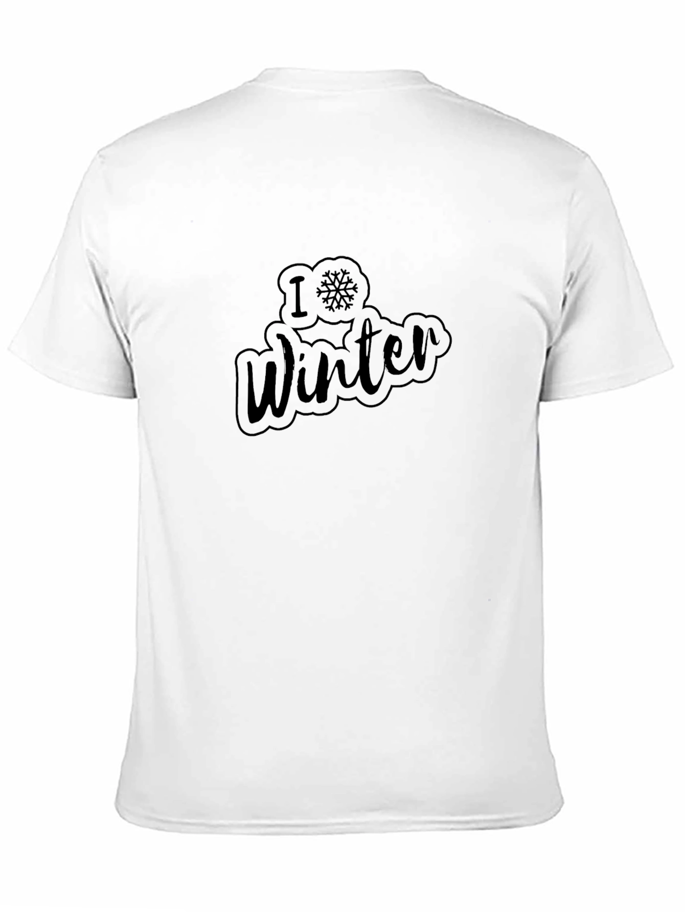 Black I Love Winter T-Shirt - Stylish Black Graphic Tee view 11