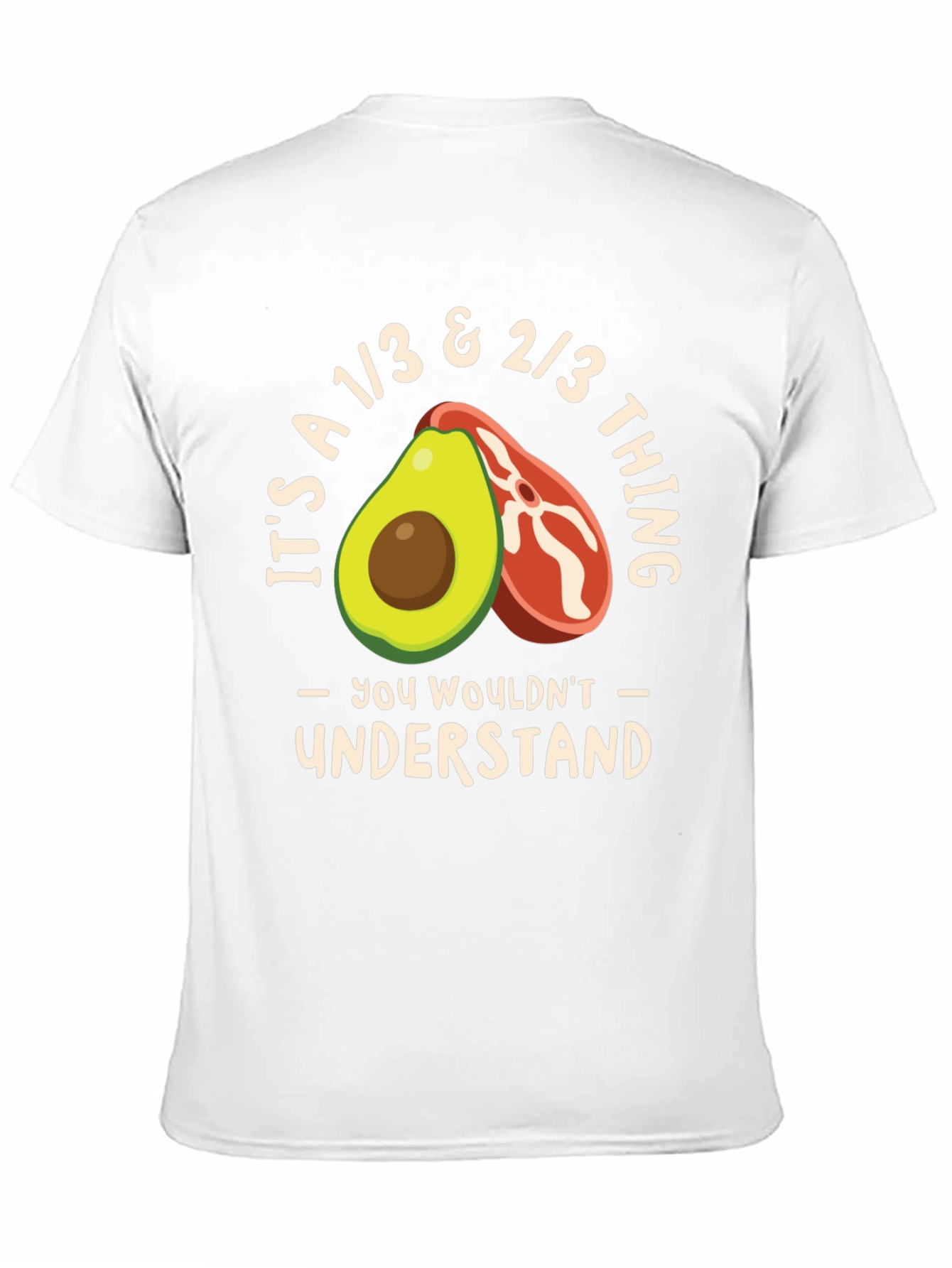 Black Avocado & Steak Funny Keto T-Shirt view 11
