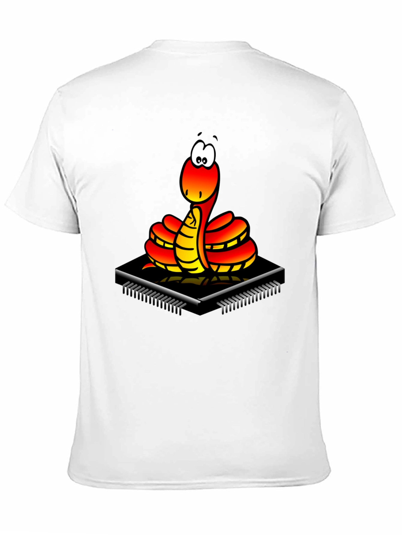 Black Geek Chic: Snake on Circuit Board T-Shirt view 11