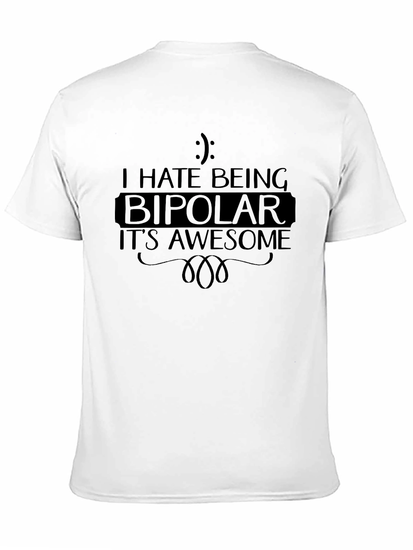 Black Bipolar Awesome Black T-Shirt view 11