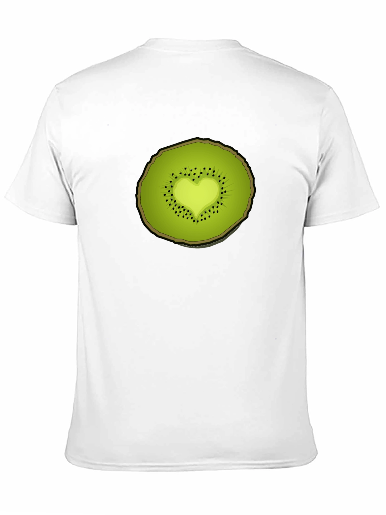 Black Kiwi Heart Graphic Tee - Unique Fruit Design view 11