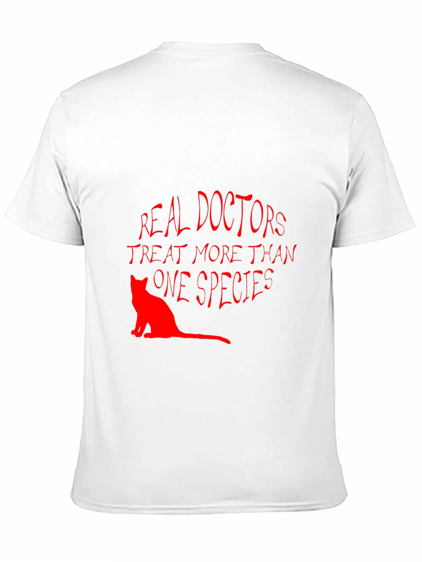 Black Vet T-Shirt: Real Doctors Treat More Than One Species view 11