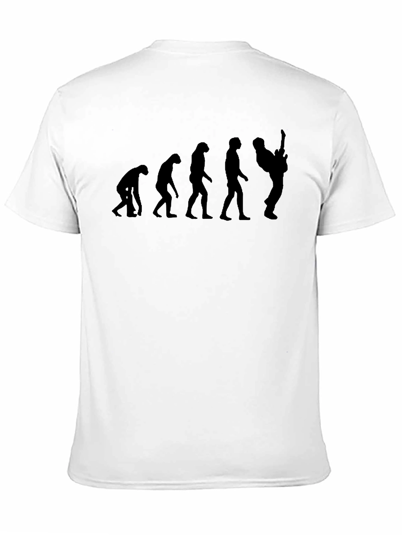 Black Guitar Evolution Black Graphic Tee view 11