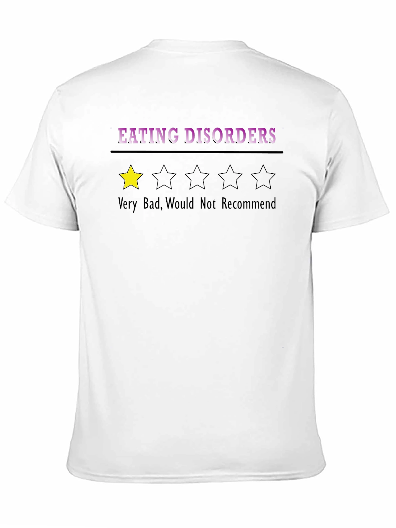 Black Eating Disorder Review T-Shirt - One Star view 11