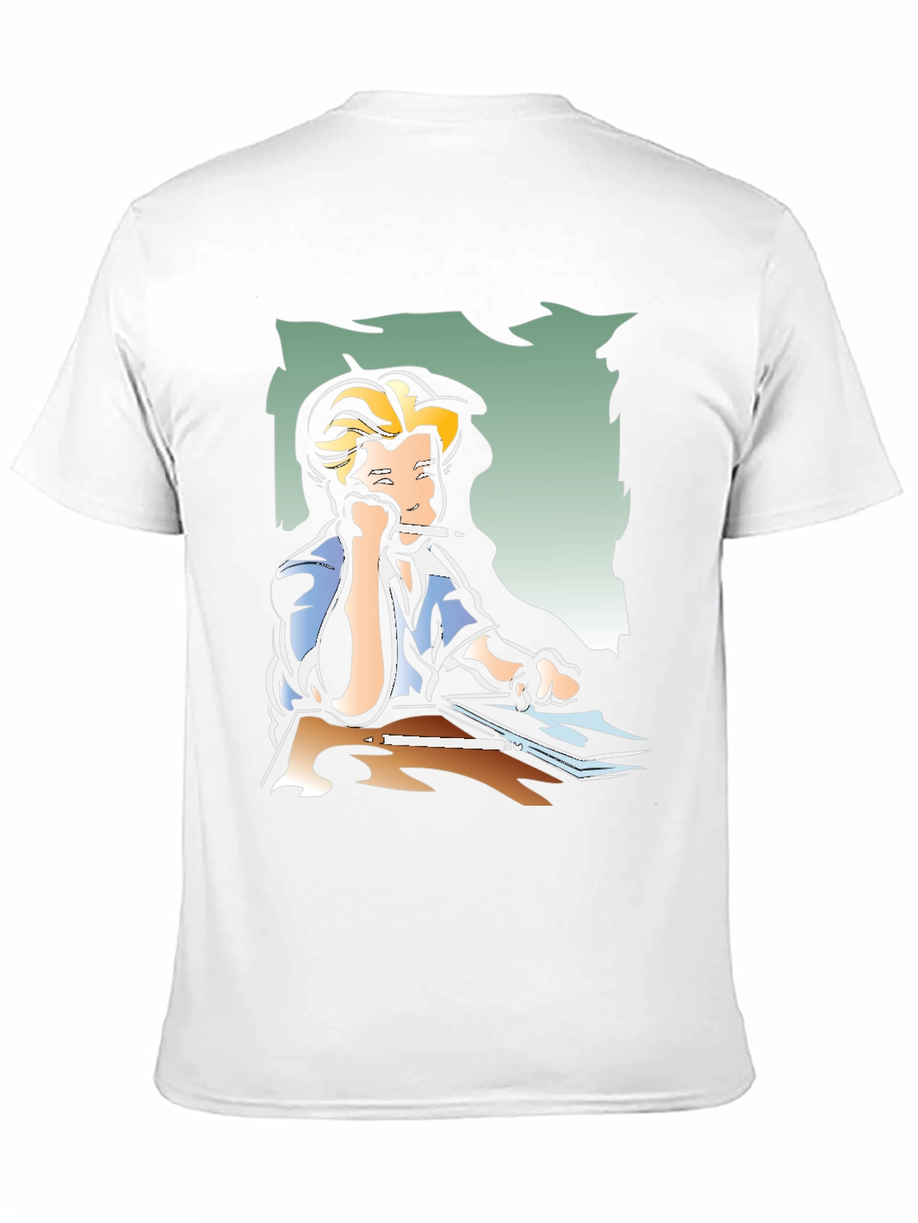 Black Creative Cartoon Graphic Tee - Black view 11