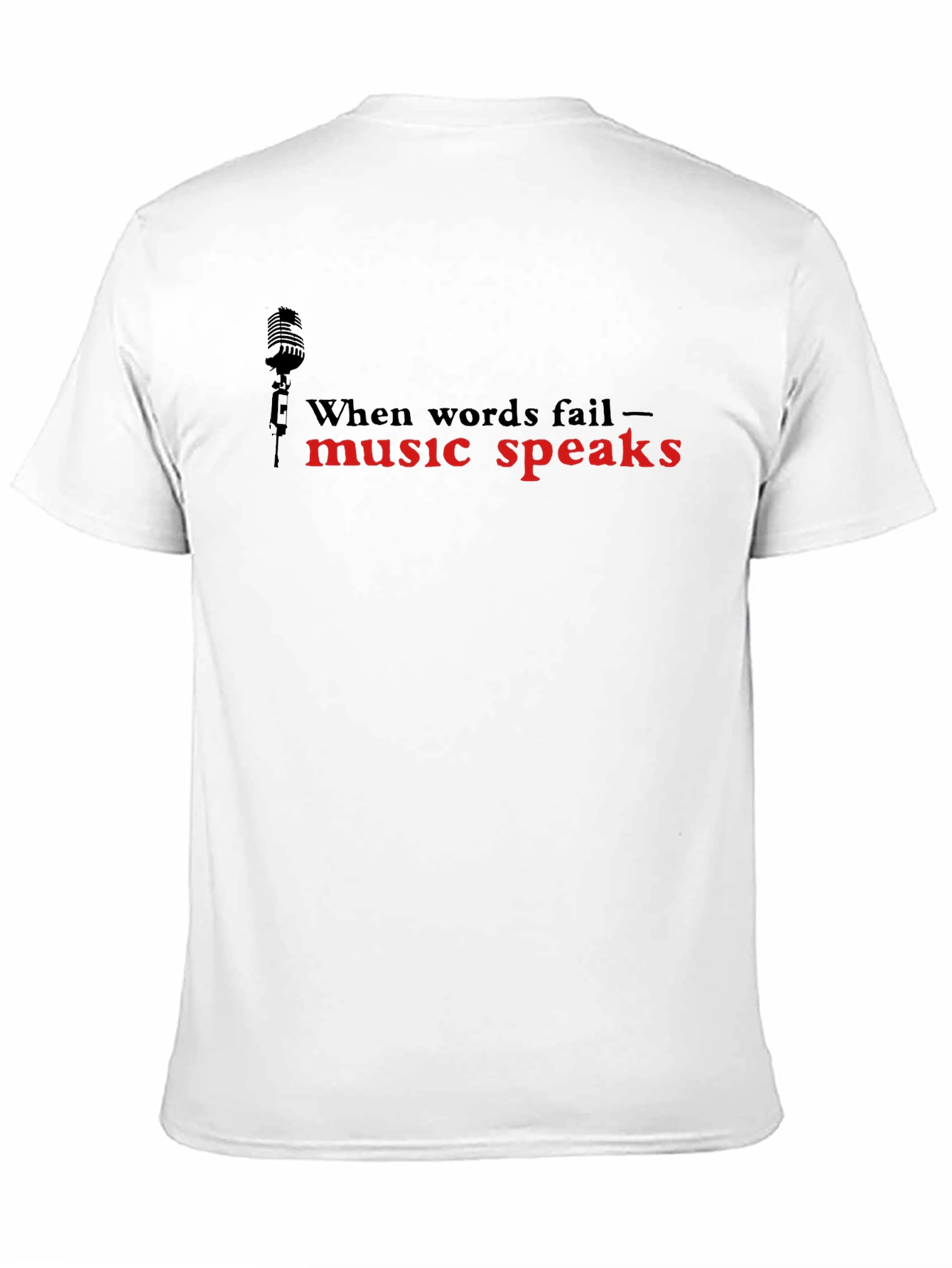 Black Music Speaks Graphic T-Shirt - Black view 11