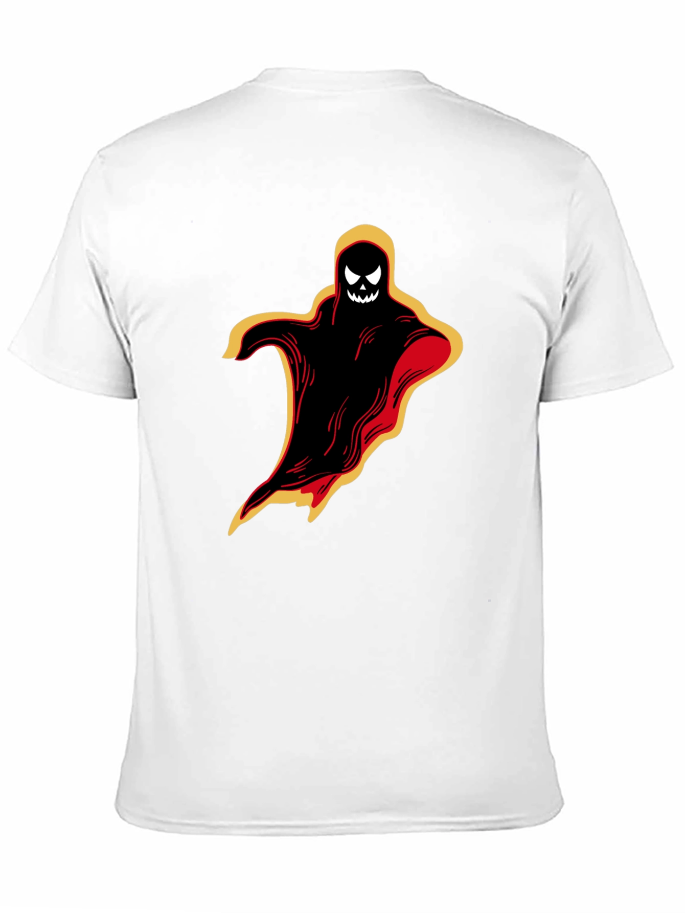 Black Halloween Ghost Graphic Tee - Spooky Black T-Shirt view 11