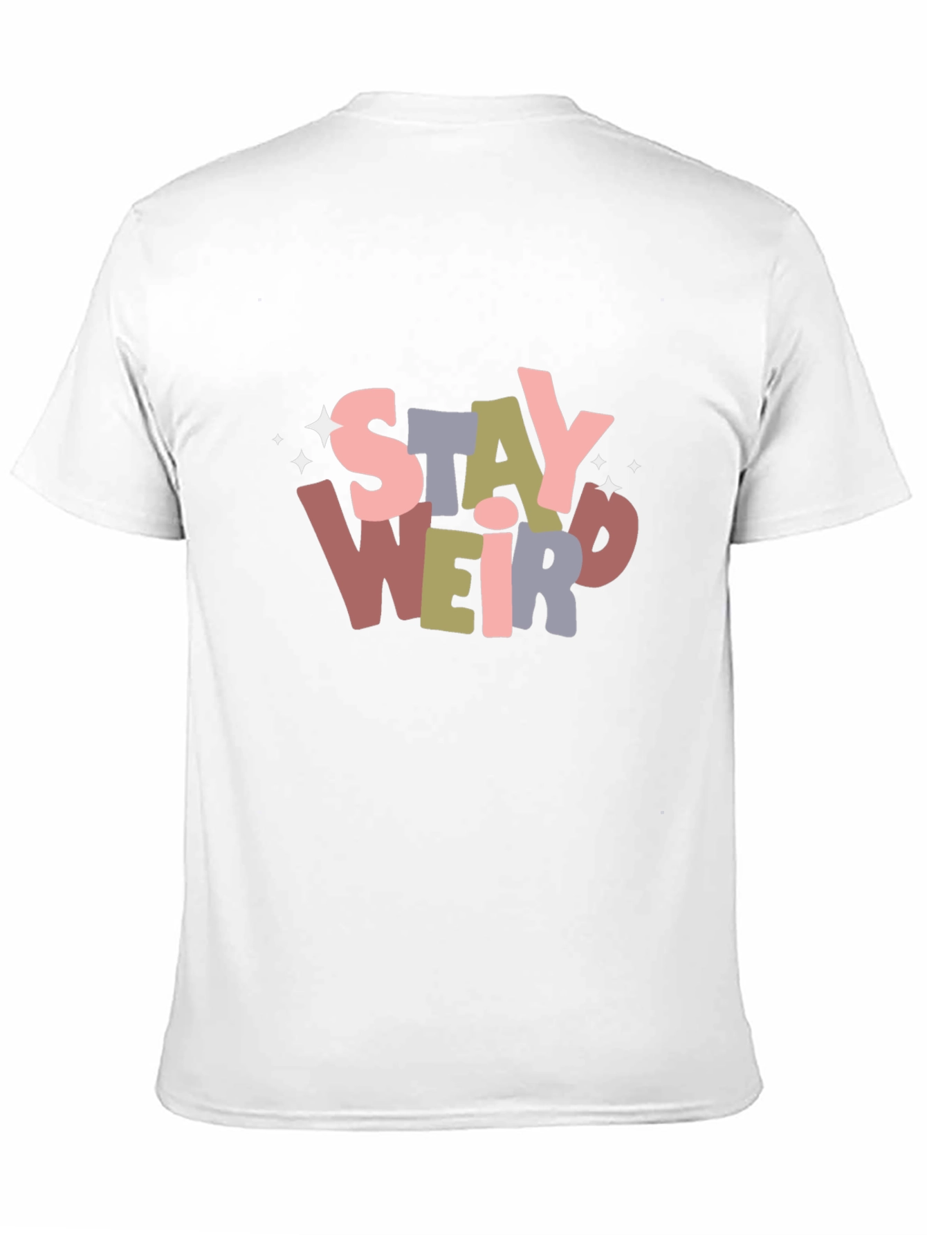 Black Stay Weird Graphic Tee - Unisex Softstyle T-Shirt view 11