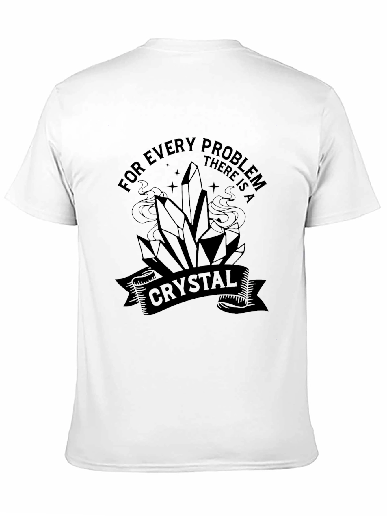 Black Crystal Problem Solver Graphic Tee view 11