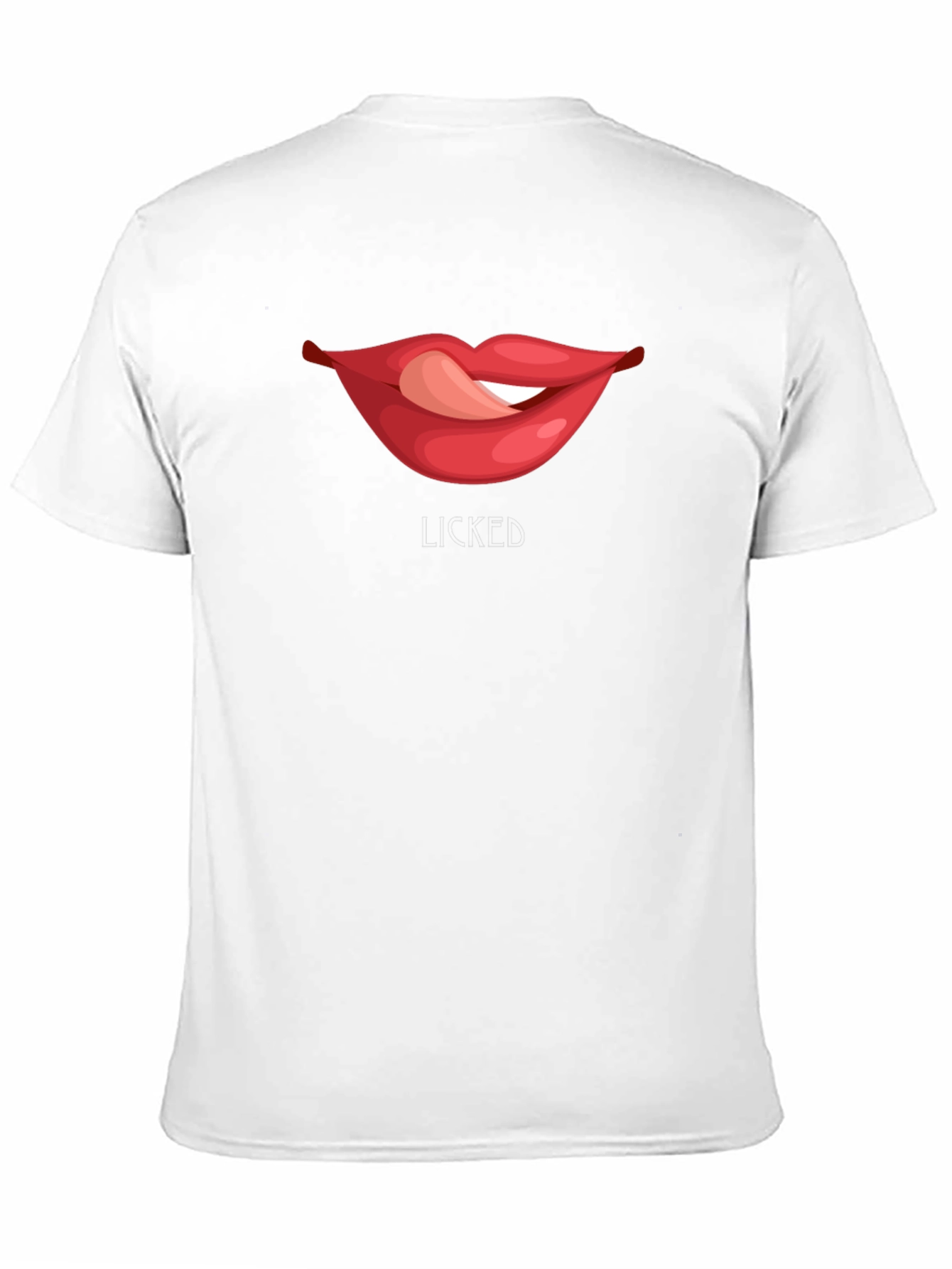 Black Licked Lips Graphic Tee - Black Cotton Blend T-Shirt view 11