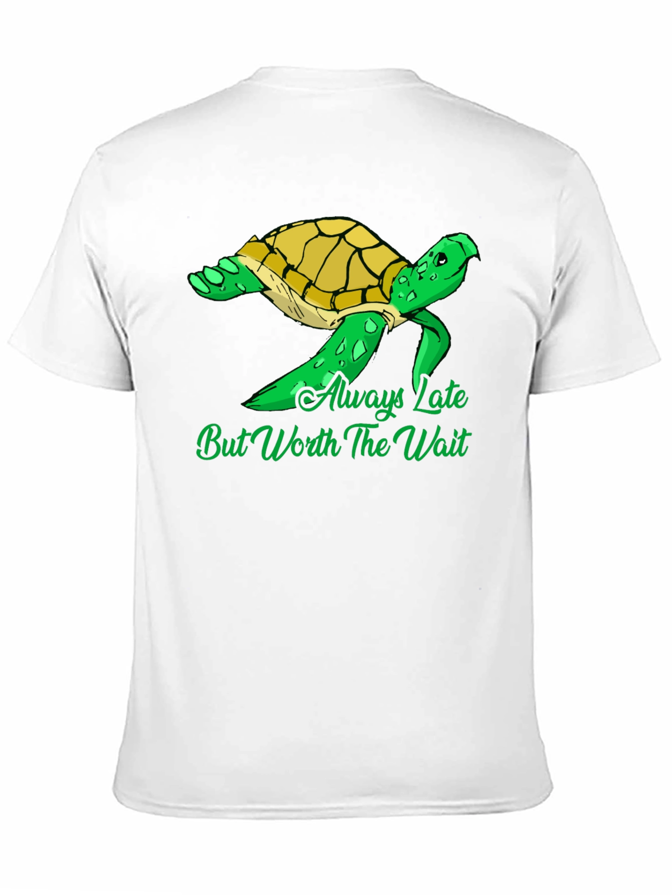 Black Always Late Turtle Graphic T-Shirt view 11
