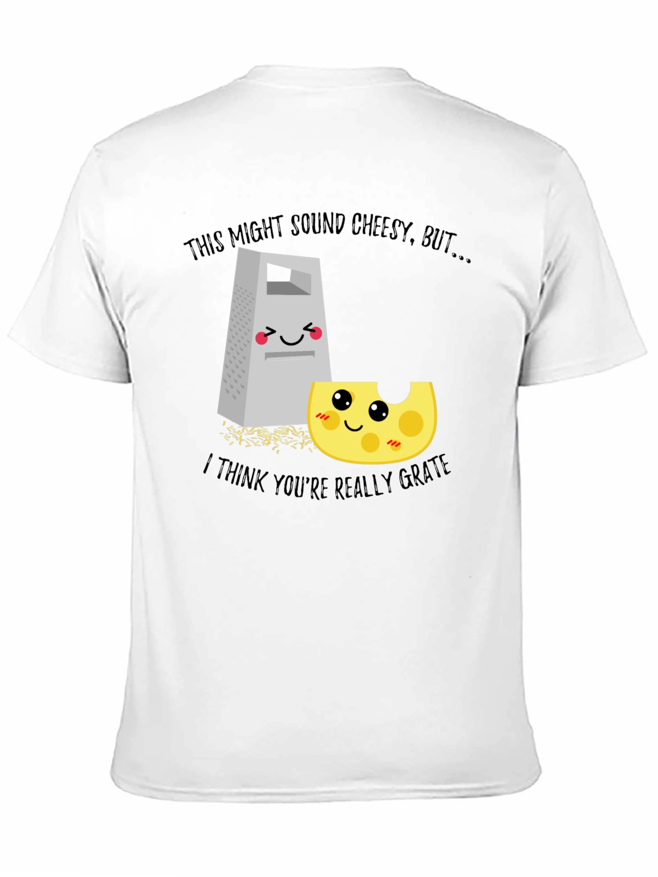 Black Funny "Cheesy Grate" Graphic T-Shirt view 11