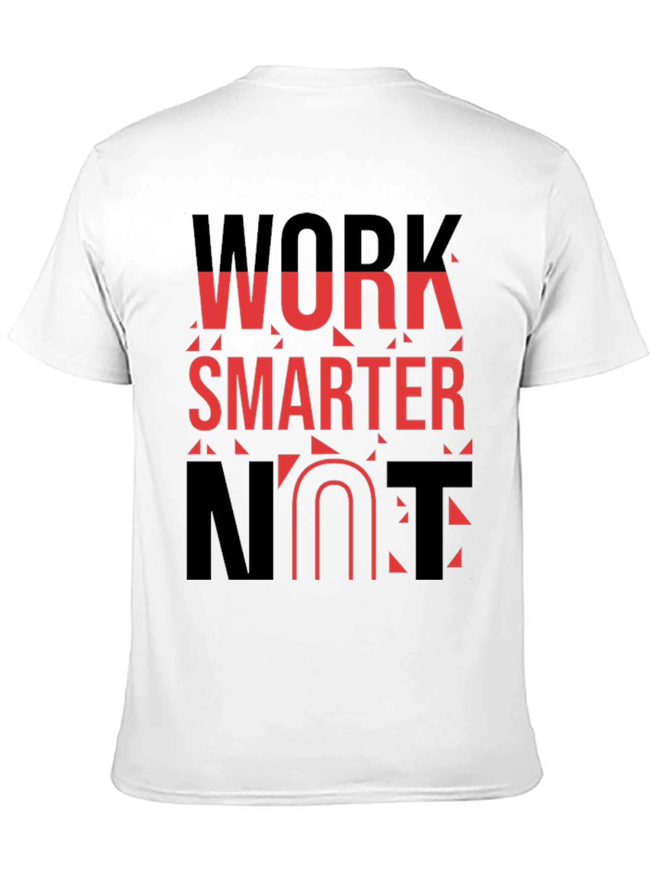 Black Work Smarter T-Shirt - Black, Bold Graphic Tee view 11