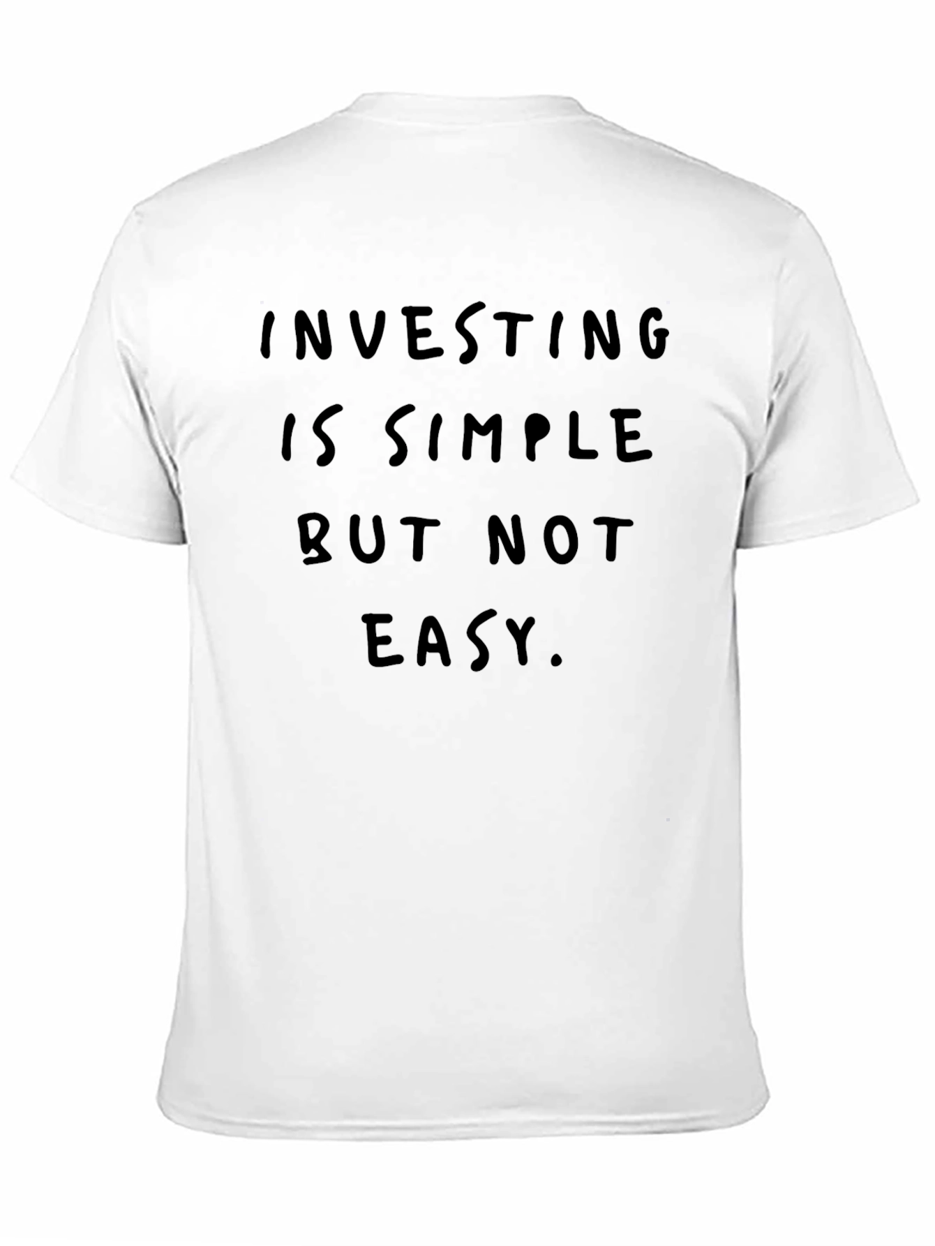 Black Investing is Simple Crew Neck T-Shirt view 11