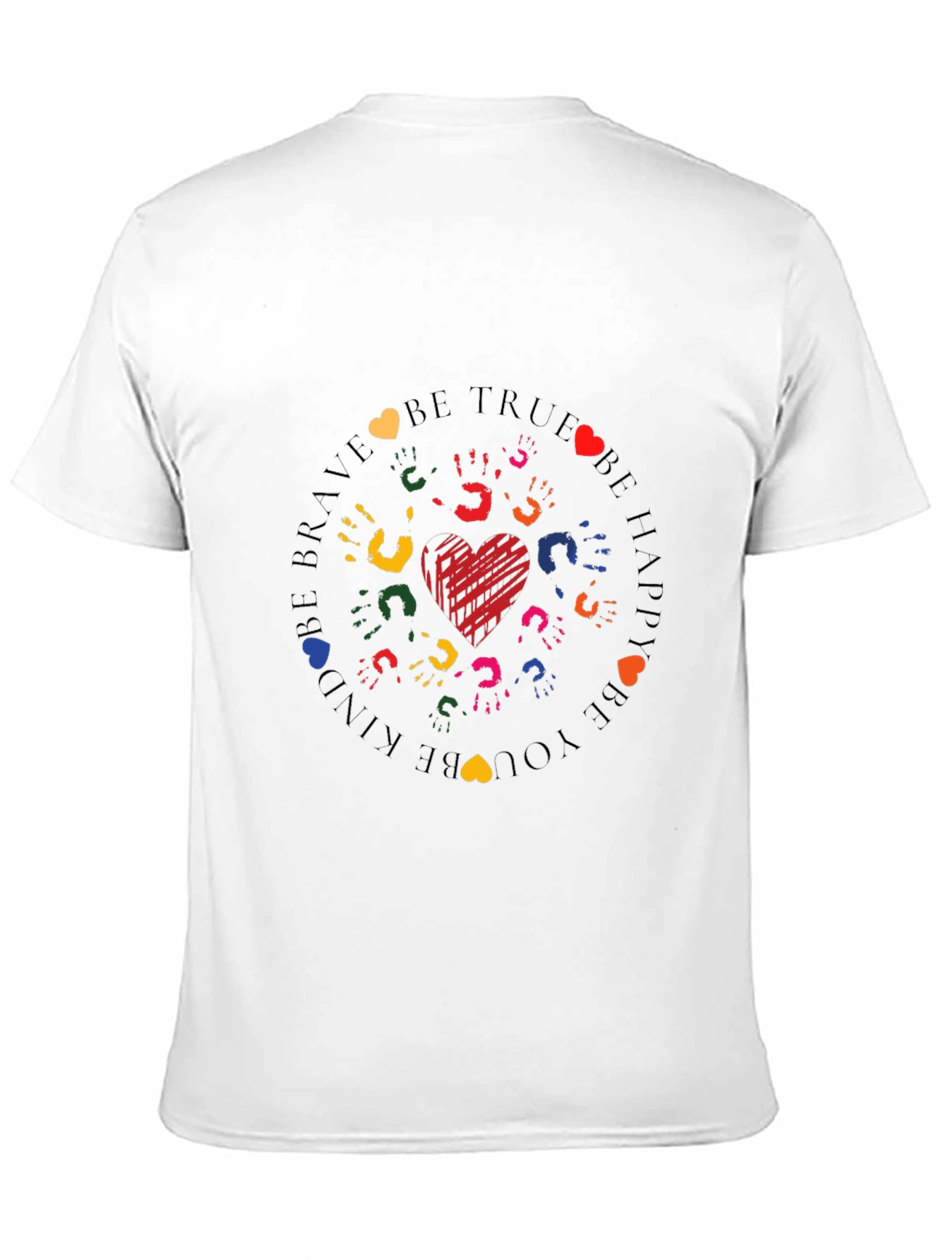 Black Heart Hands Graphic Crew Neck Tee view 11