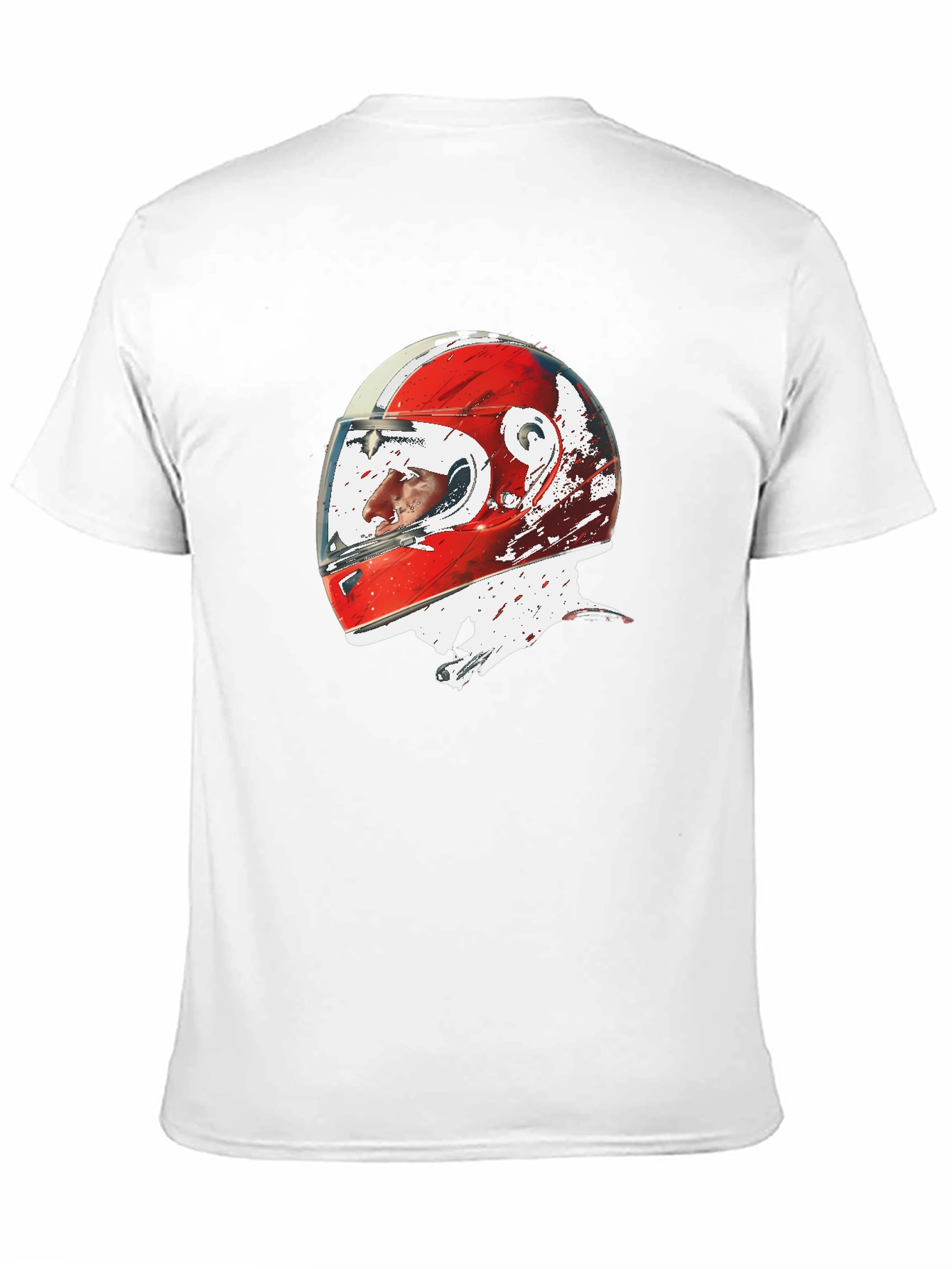 Black Racing Helmet Graphic Tee - Motorsport Fan Apparel view 11