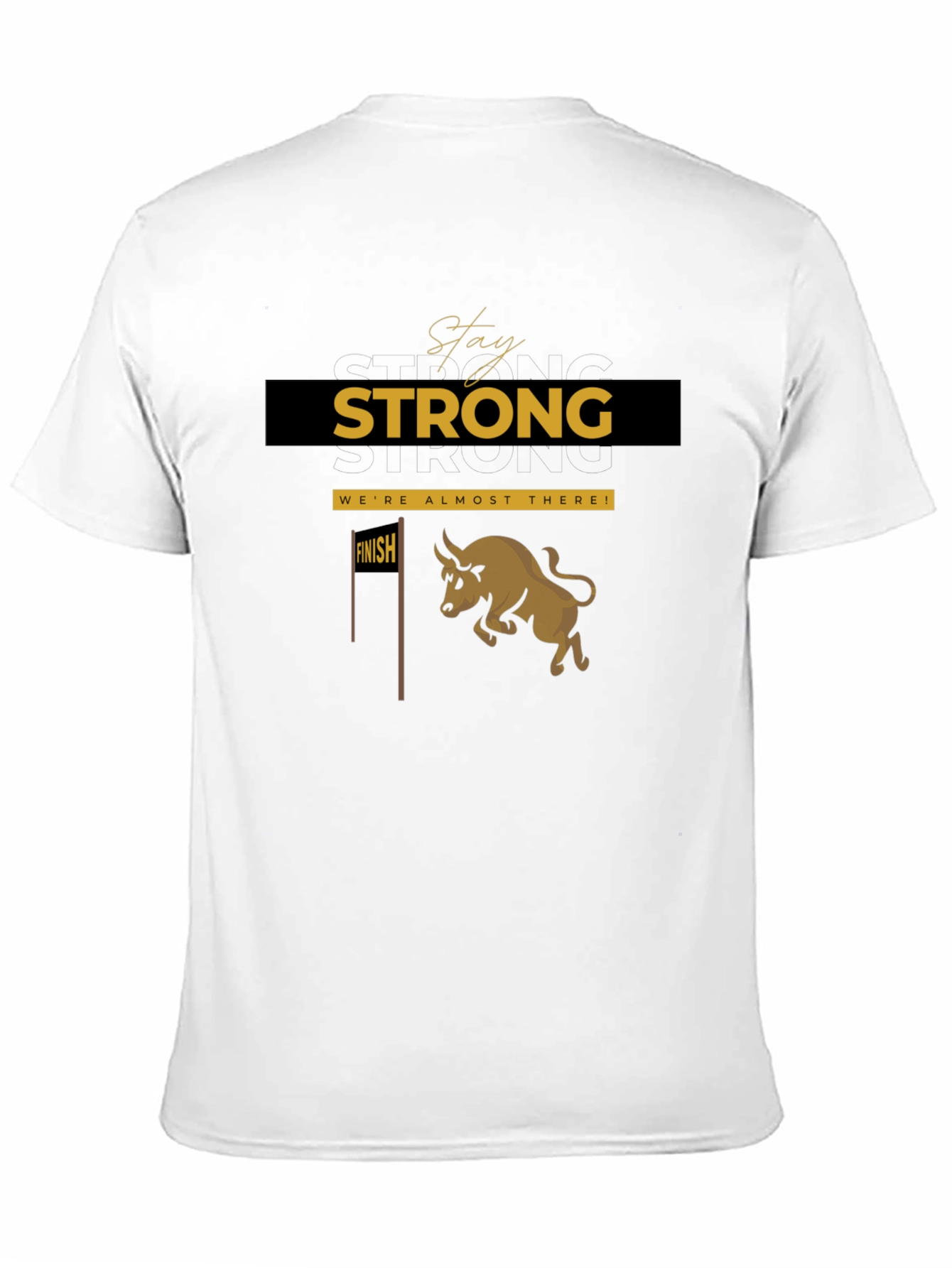 Stay Strong Bull Graphic T-Shirt - 11