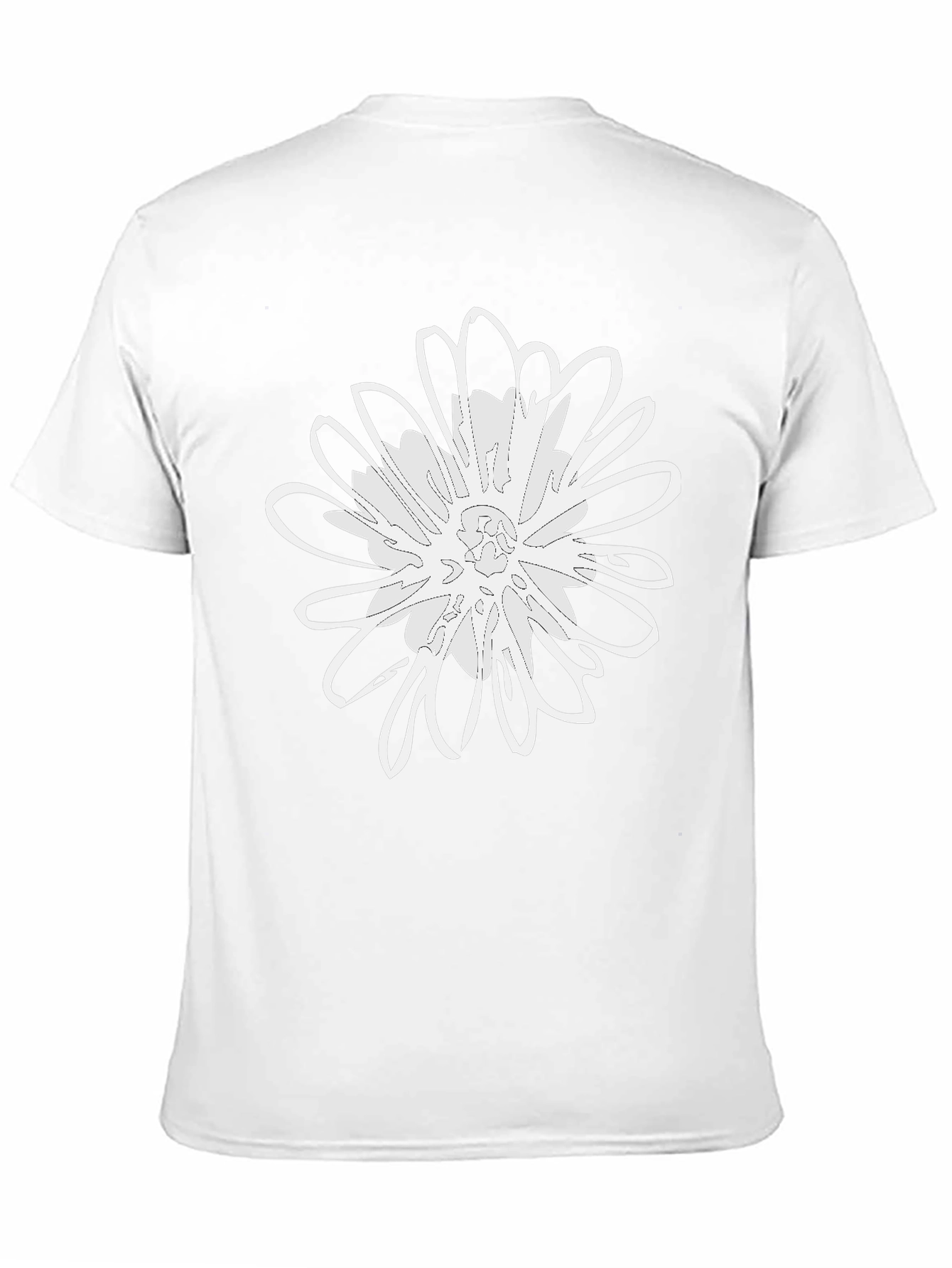 Black Modern Daisy Graphic Tee - Black Cotton Blend view 11