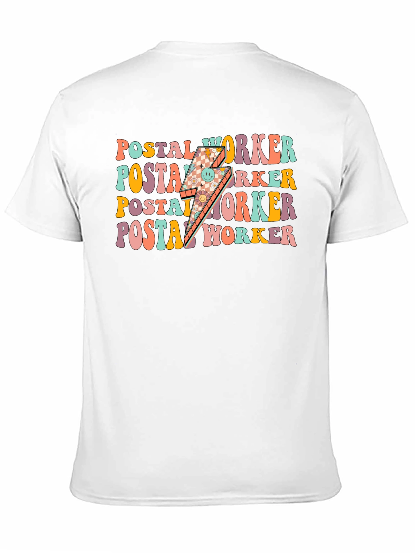 Black Postal Worker Retro Graphic Tee view 11