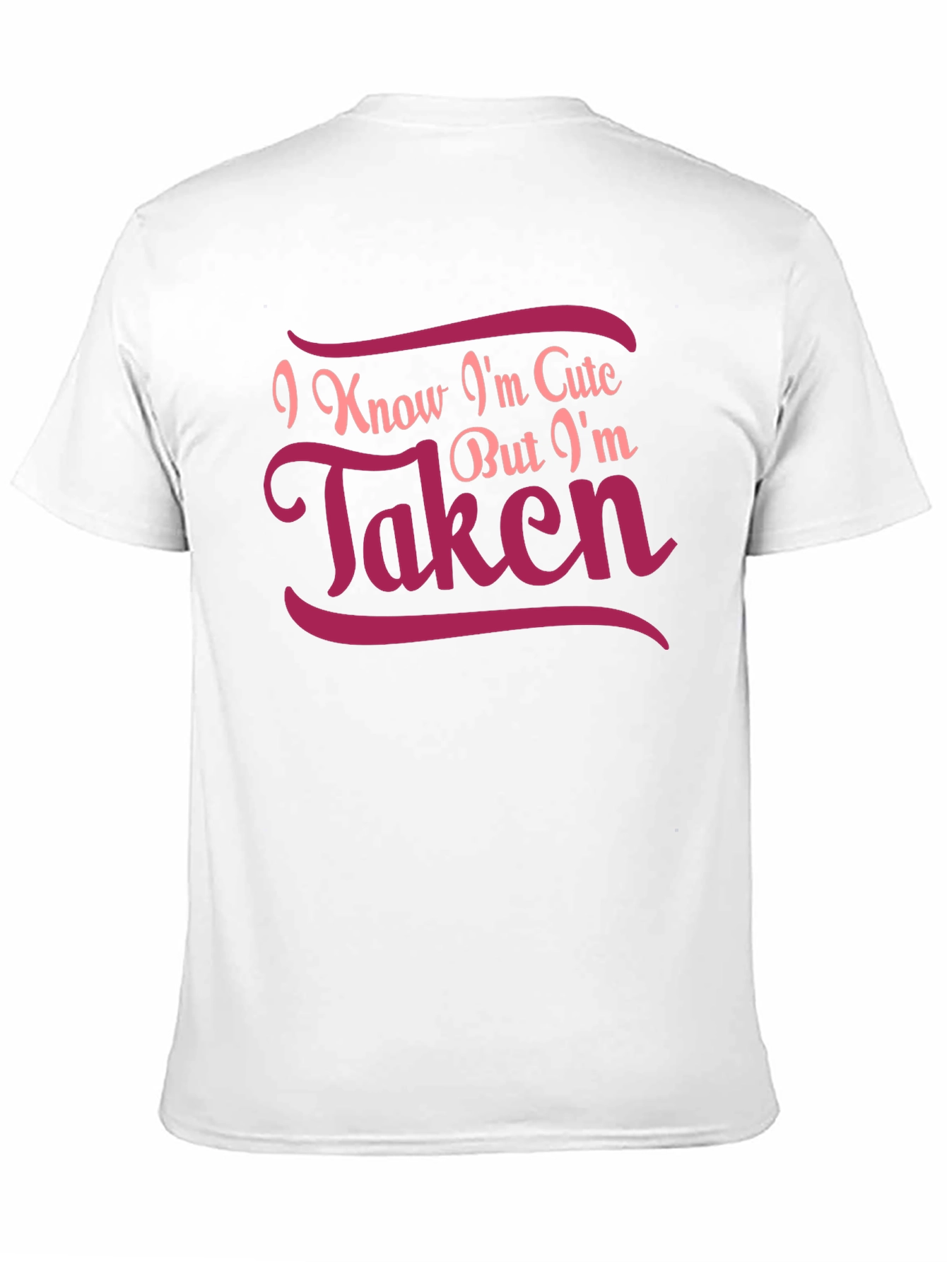 Black Cute But Taken Graphic Tee - Black Cotton T-Shirt view 11