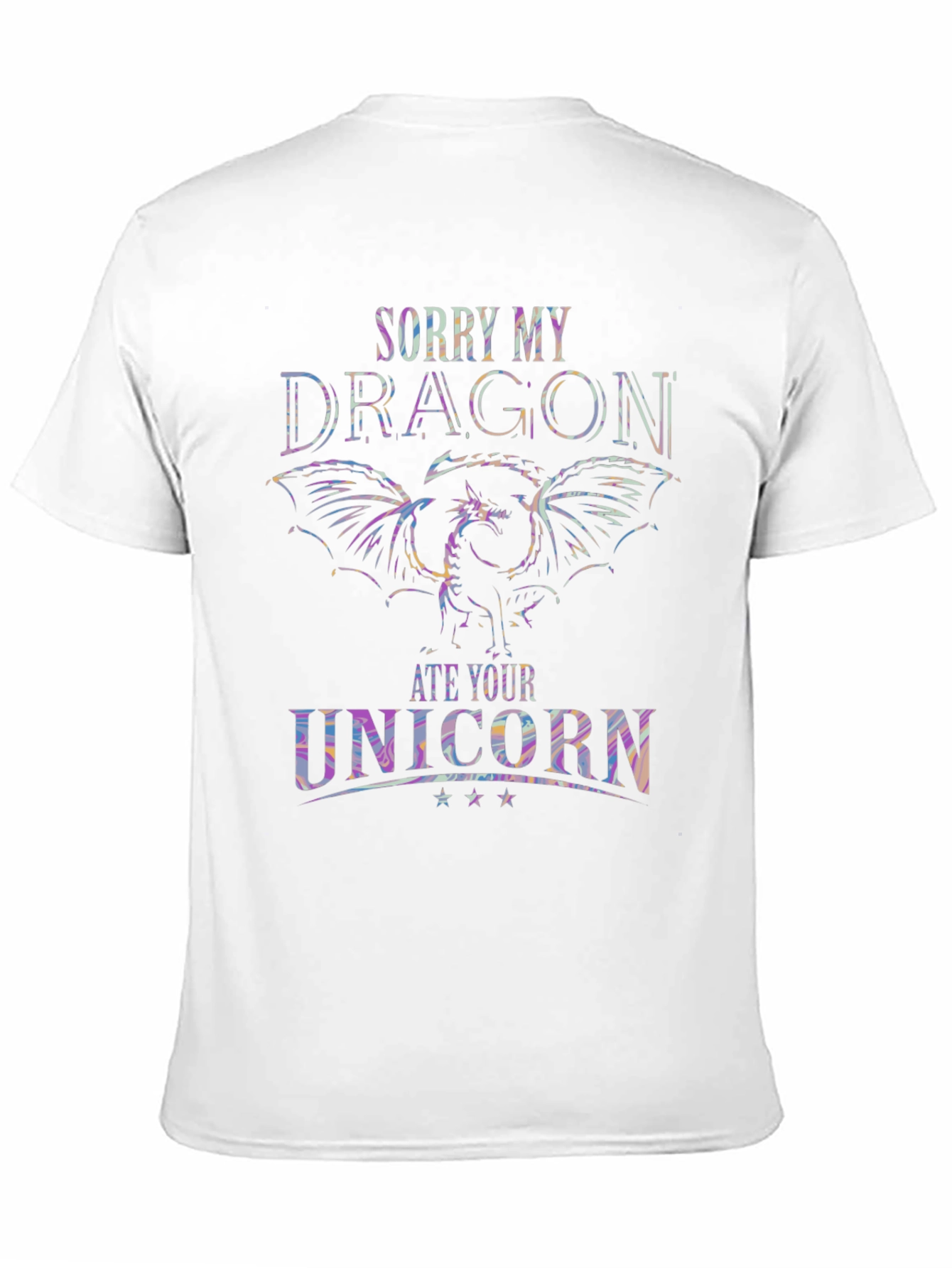 Black Dragon Ate Unicorn T-Shirt - Unique Graphic Tee view 11
