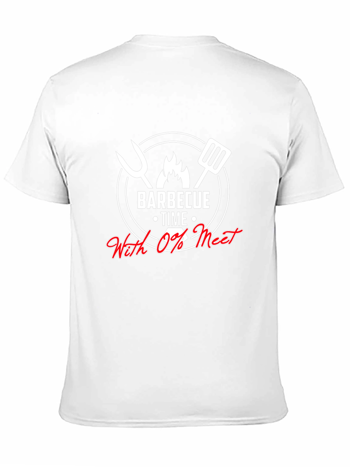 Black BBQ Time - With 0% Meat Graphic T-Shirt view 11