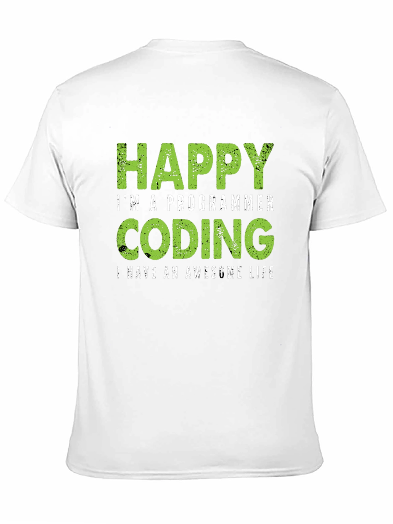 Black Happy Programmer Coding T-Shirt - Awesome Life view 11