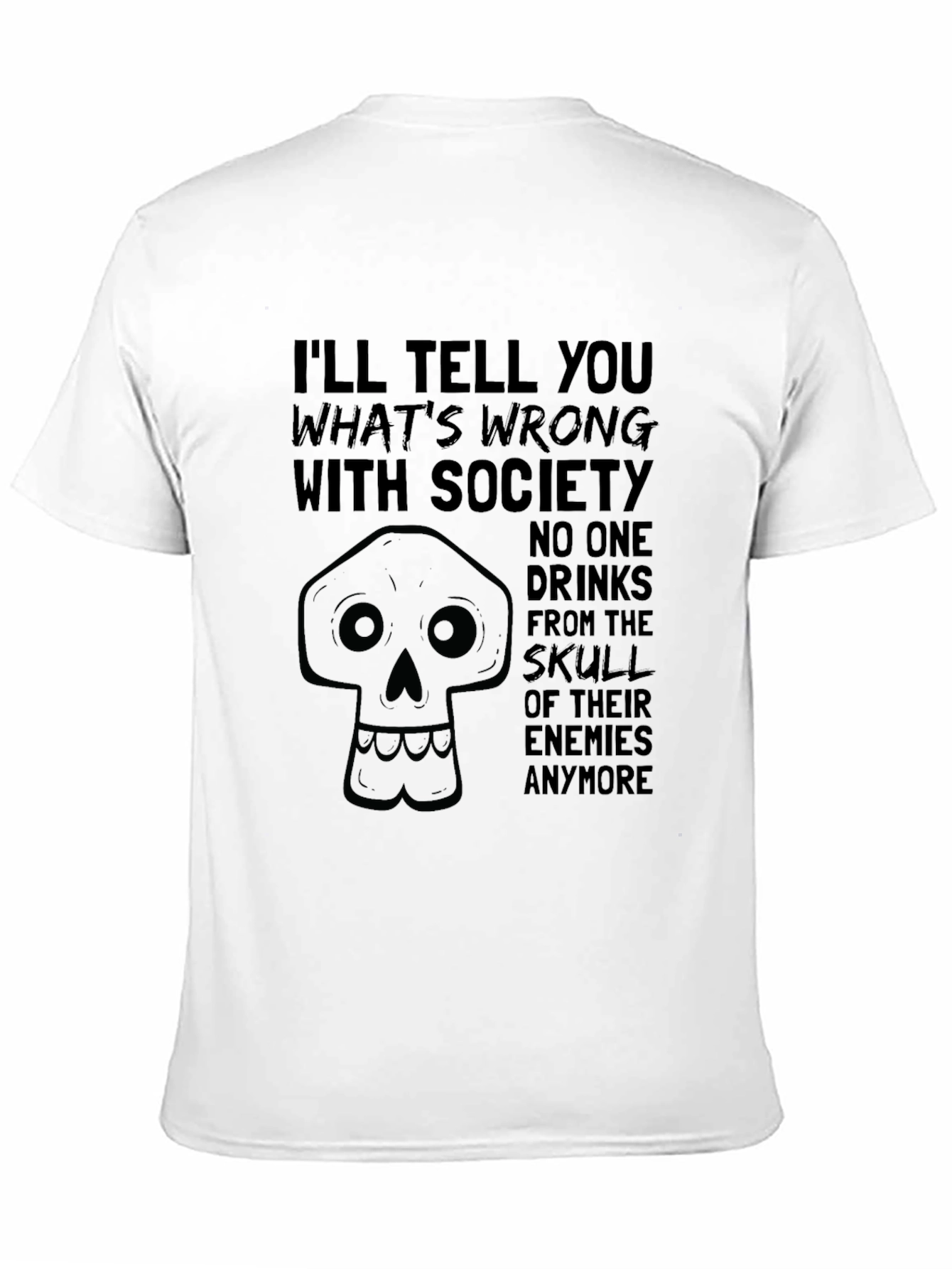 Black Skull of Enemies Graphic Tee - Black view 11