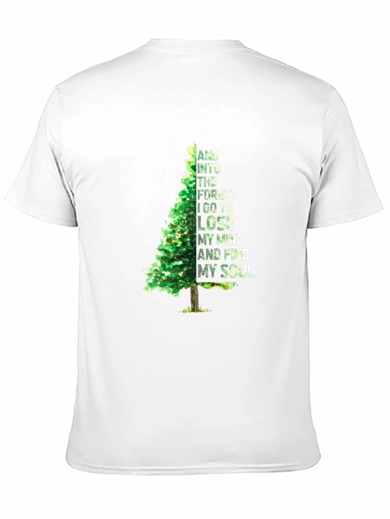 Black Into The Forest Tree Graphic Tee - Relaxed Fit view 11
