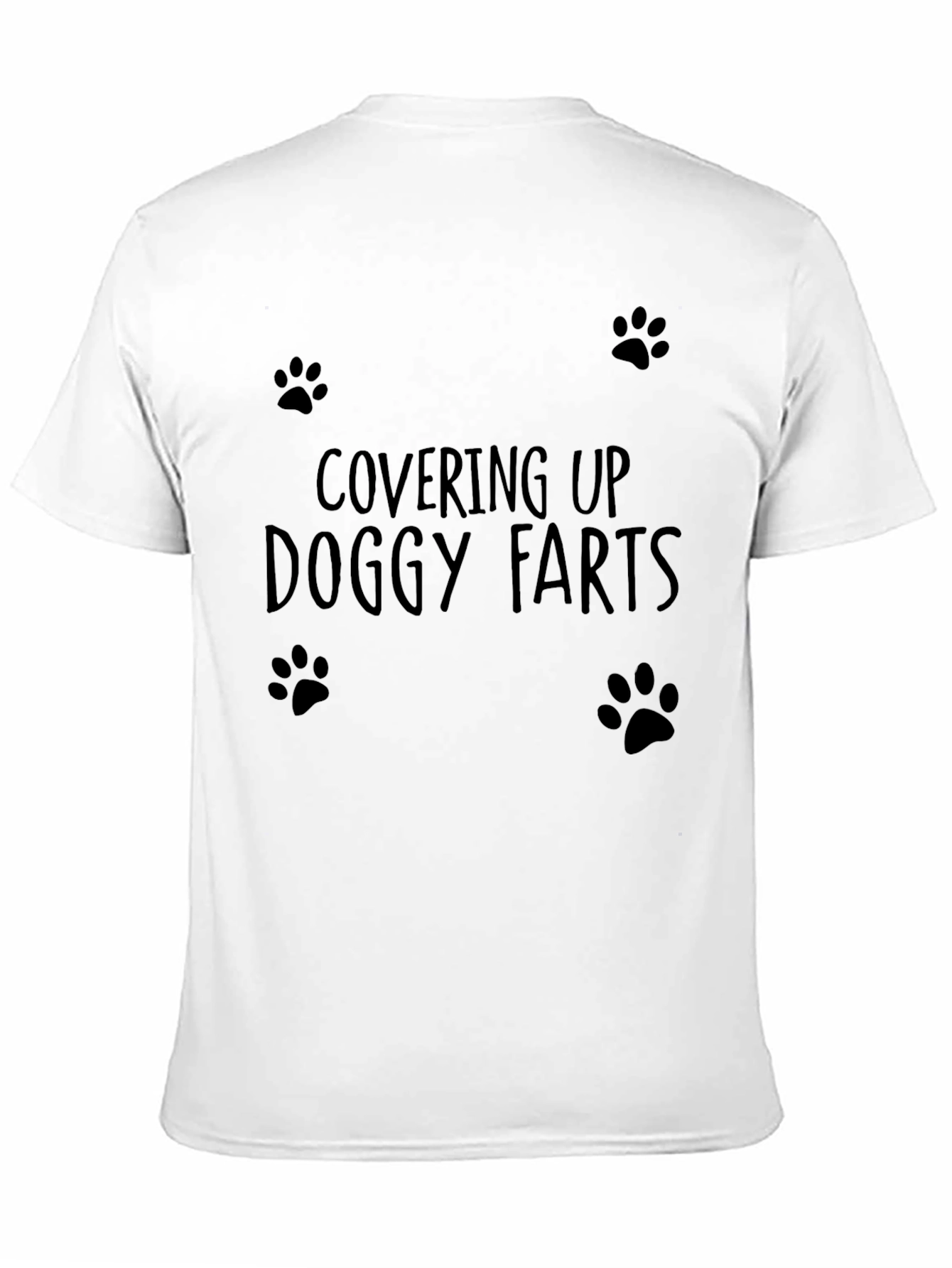 Black Covering Up Doggy Farts Graphic Tee view 11