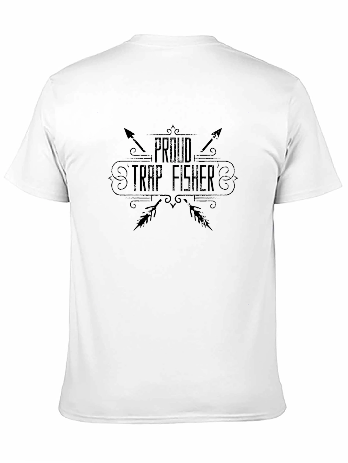 Black Proud Trap Fisher Black Graphic T-Shirt view 11