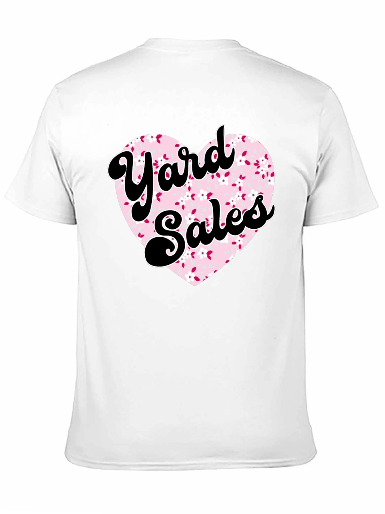 Yard Sales Heart Graphic Tee - Black Casual Shirt - 11