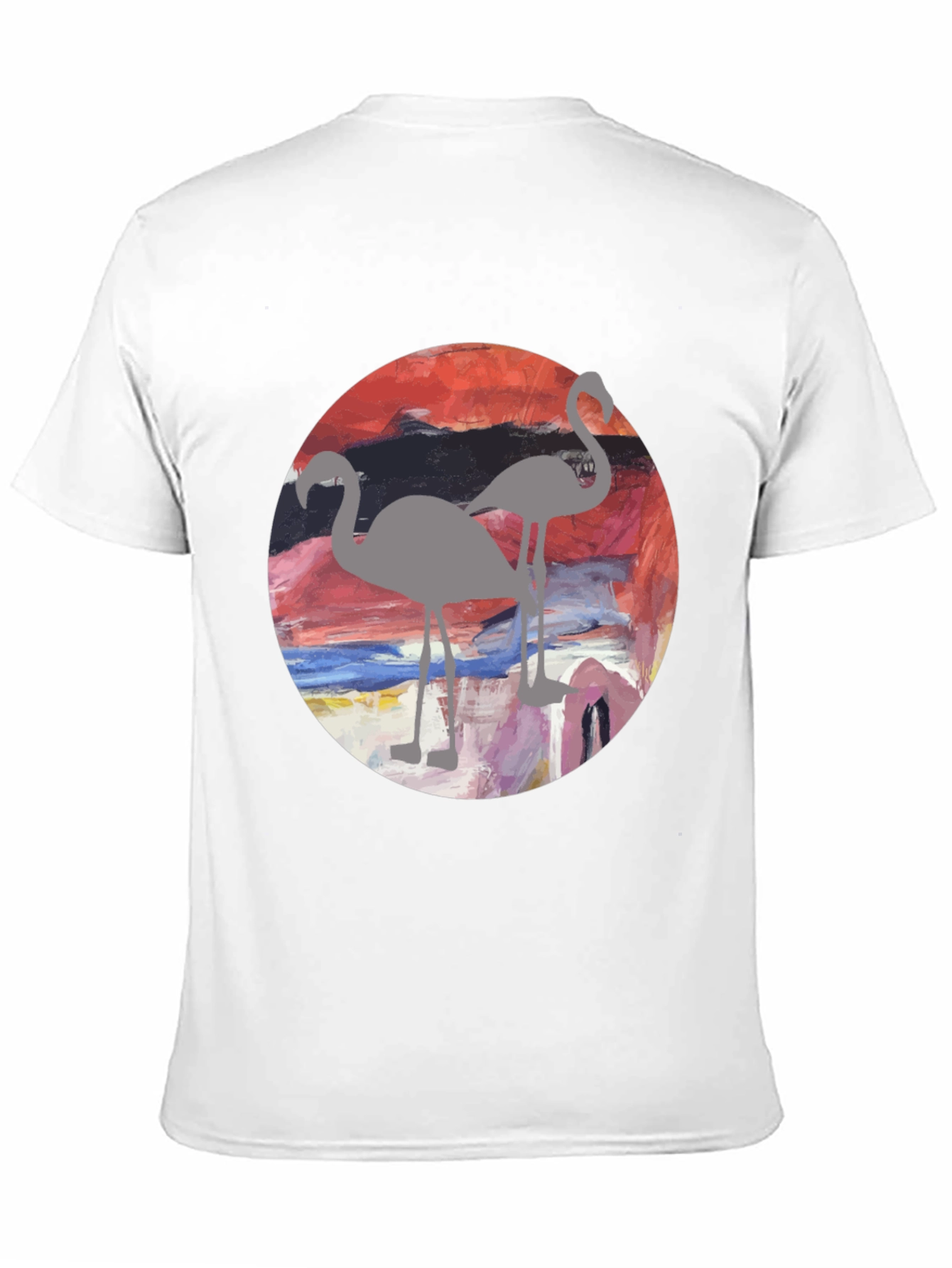 Black Flamingo Sunset Graphic Tee - Stylish Men's T-Shirt view 11