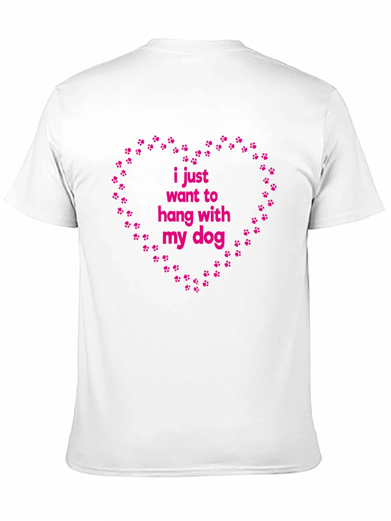 Black Dog Lover T-Shirt - Hang With My Dog Paw Print Heart view 11