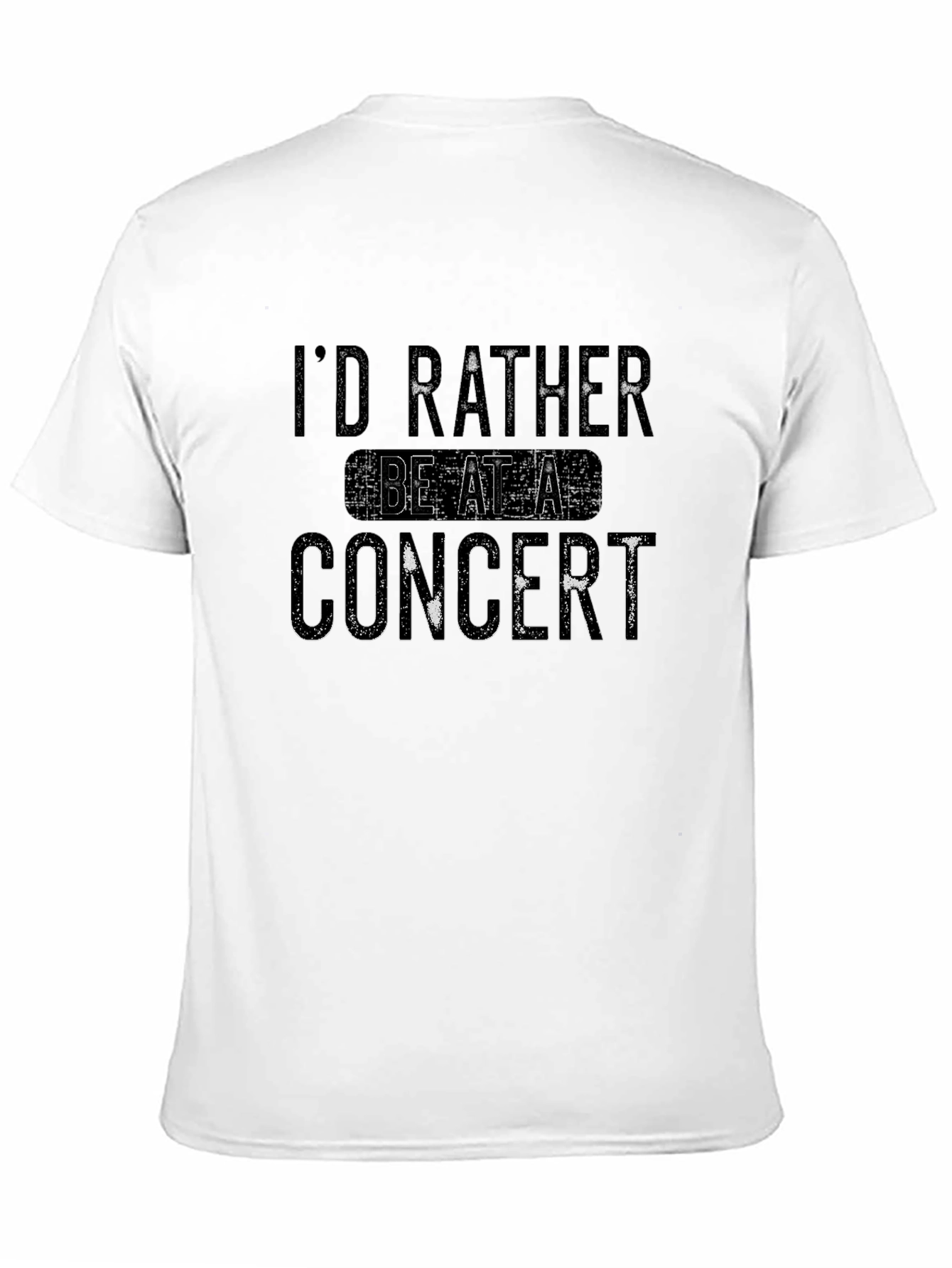 Black Concert Lover T-Shirt - I'd Rather Be At A Concert Tee view 11