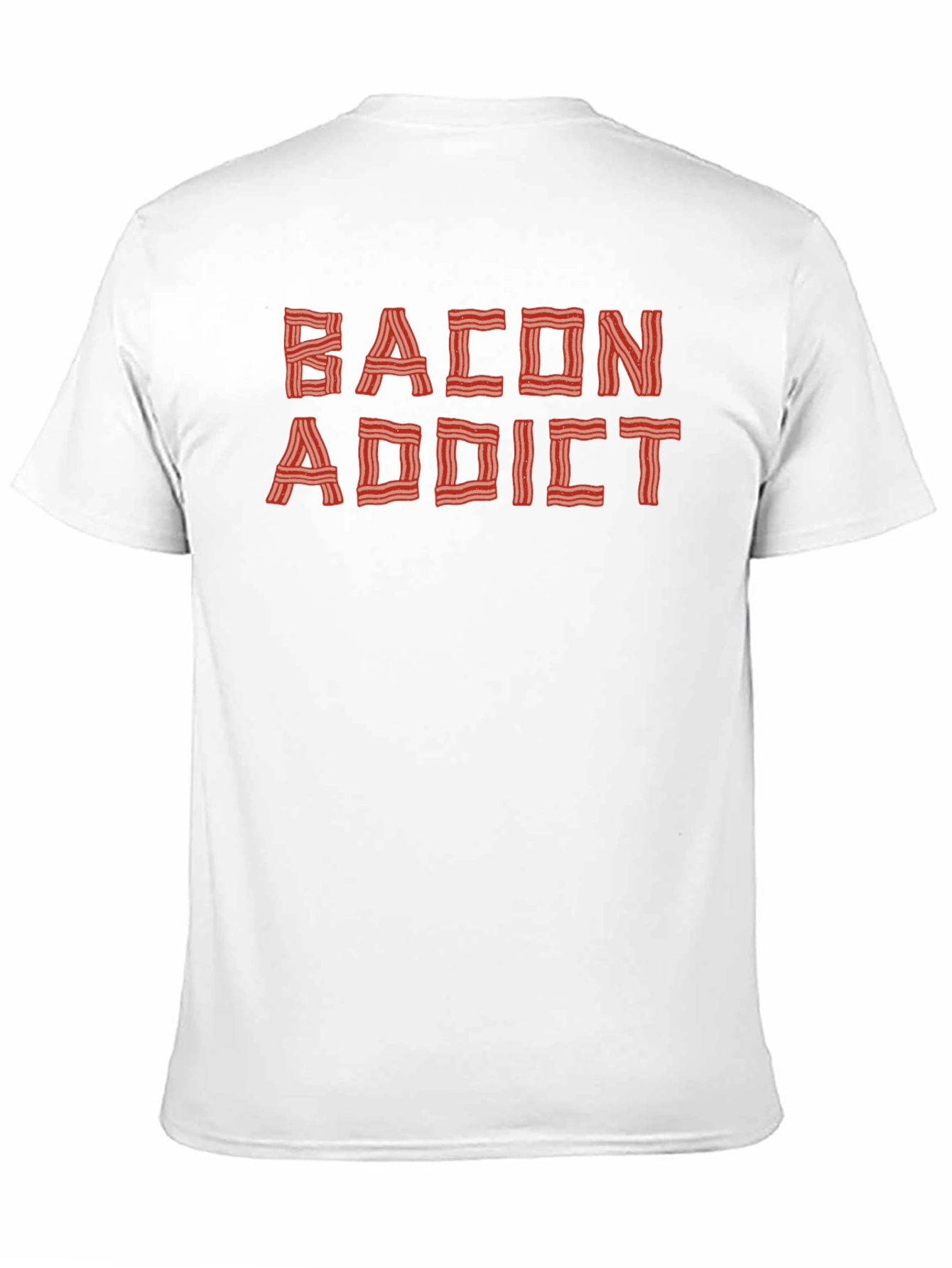 Black Bacon Addict Graphic Tee - Funny Food Lover T-Shirt view 11