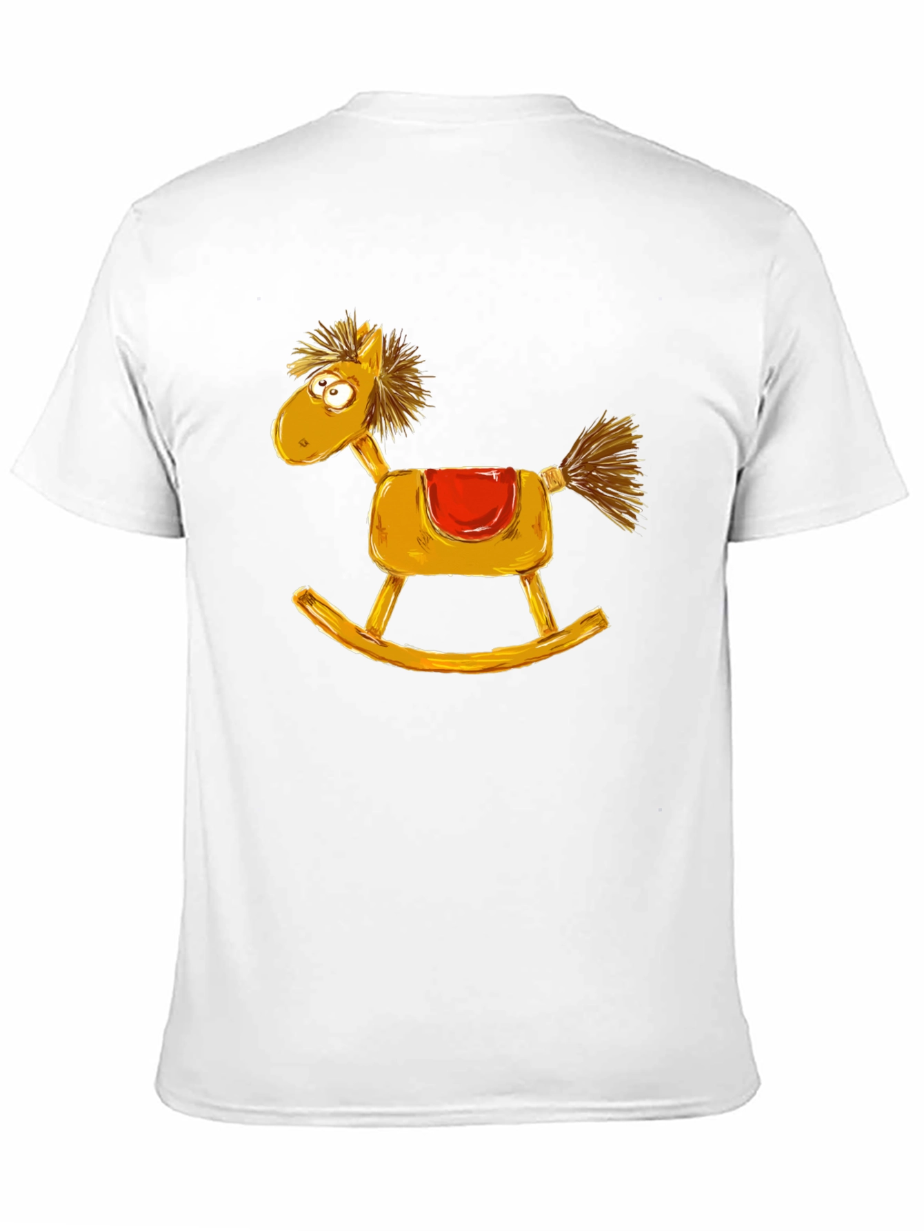 Black Rocking Horse Graphic Tee - Quirky Style view 11