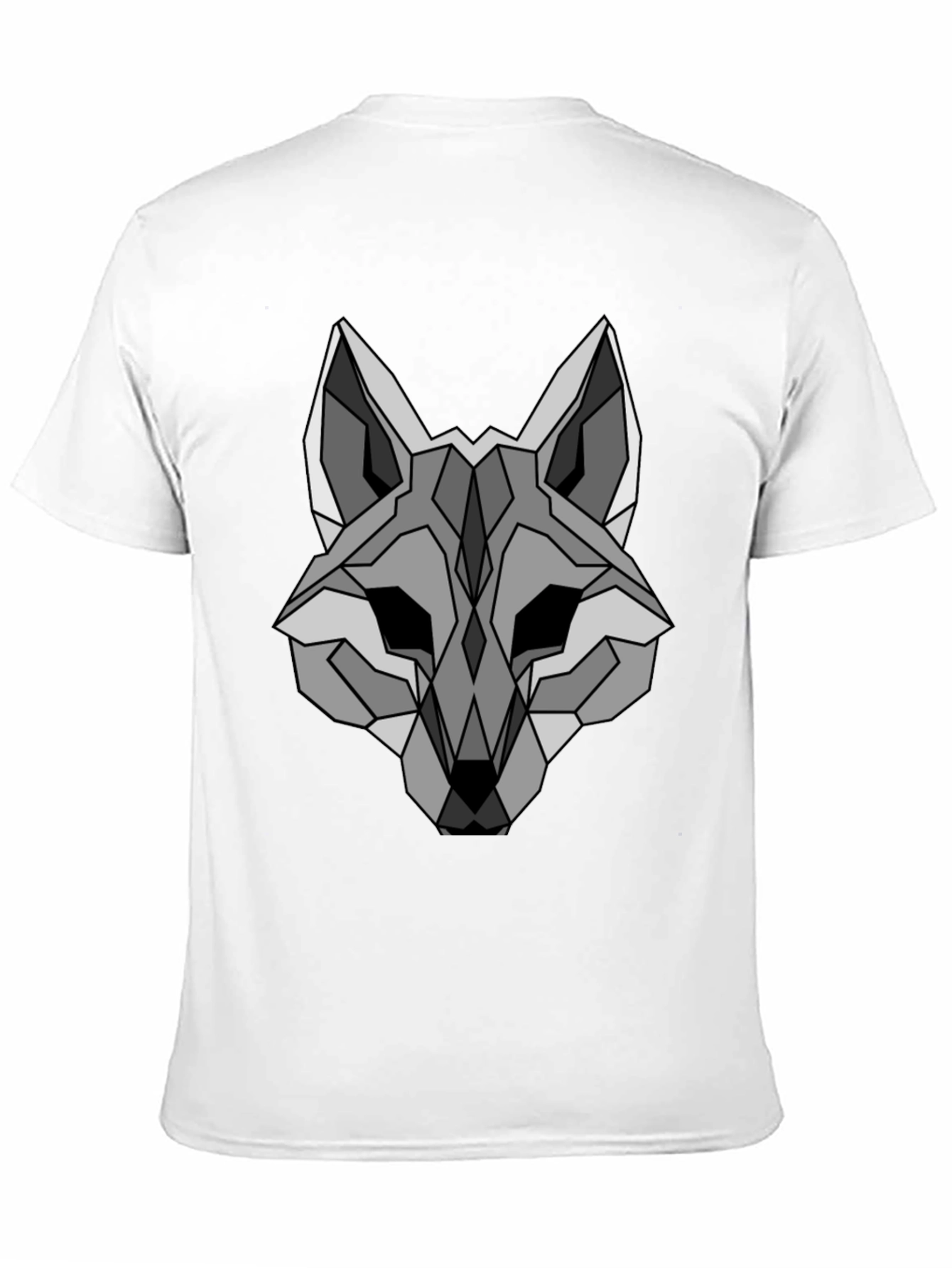 Black Geometric Wolf Graphic T-Shirt - Sleek, Modern Design view 11