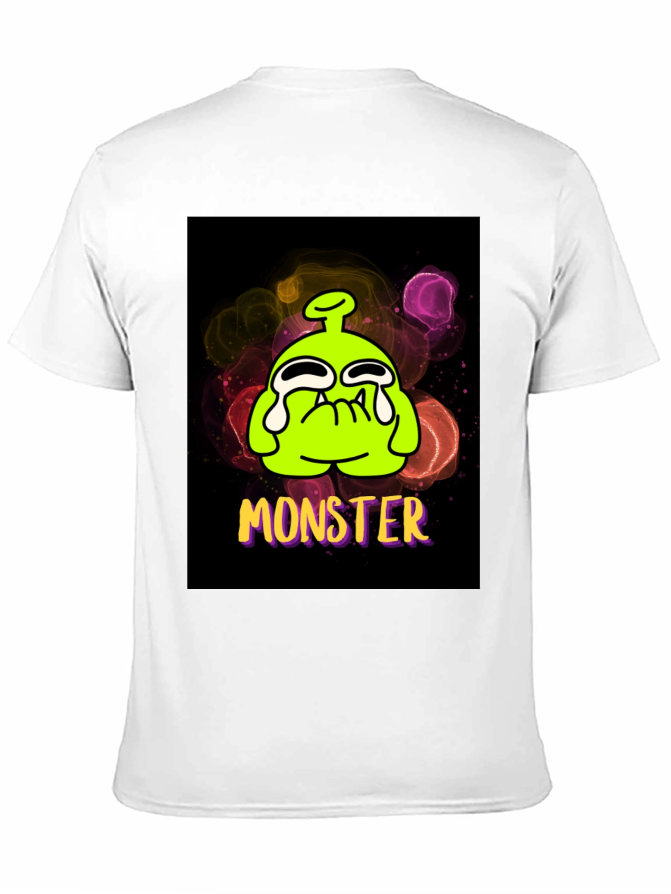 Black Monster Graphic Tee - Funny Cartoon Alien T-Shirt view 11