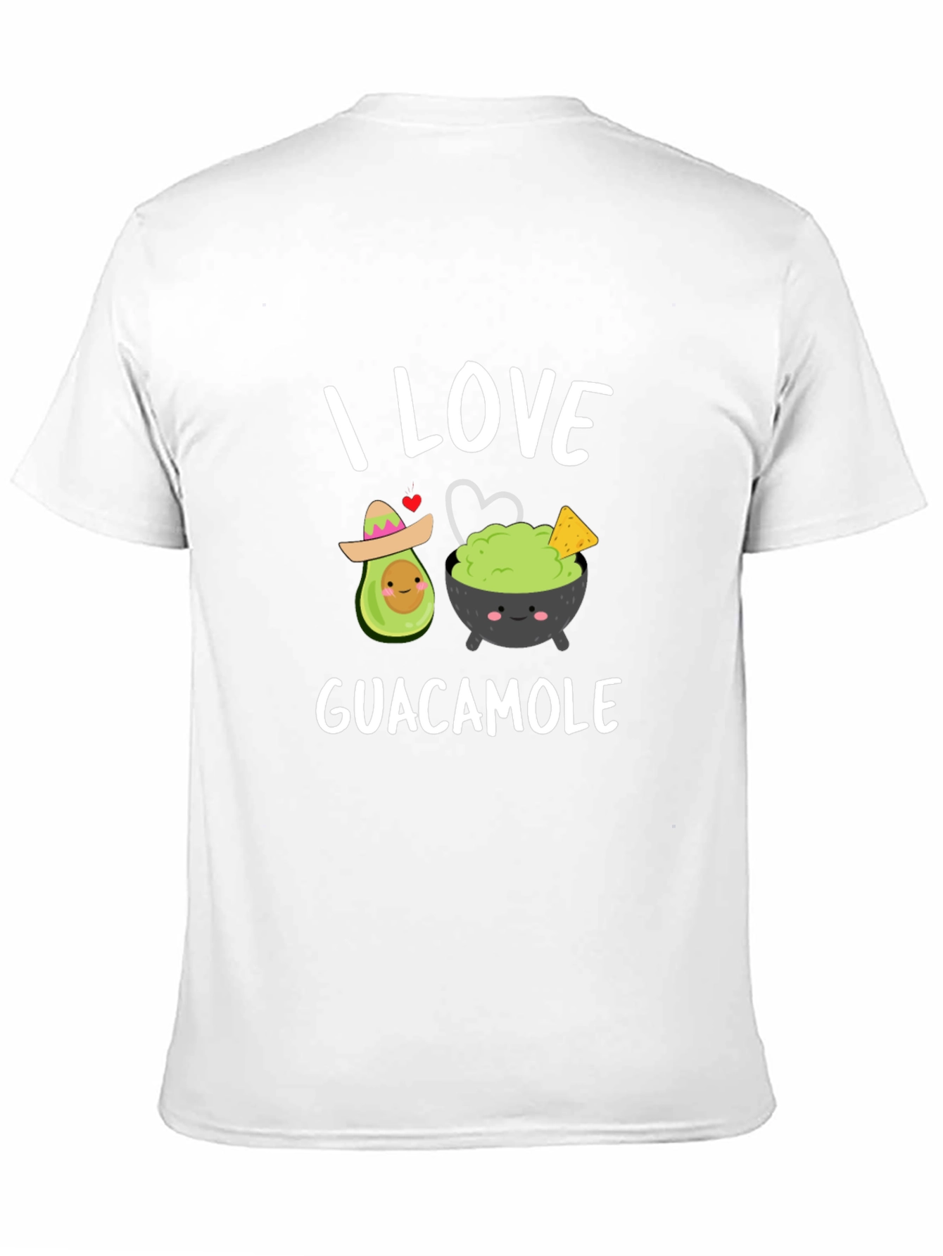 Black I Love Guacamole T-Shirt - Avocado & Dip Design view 11