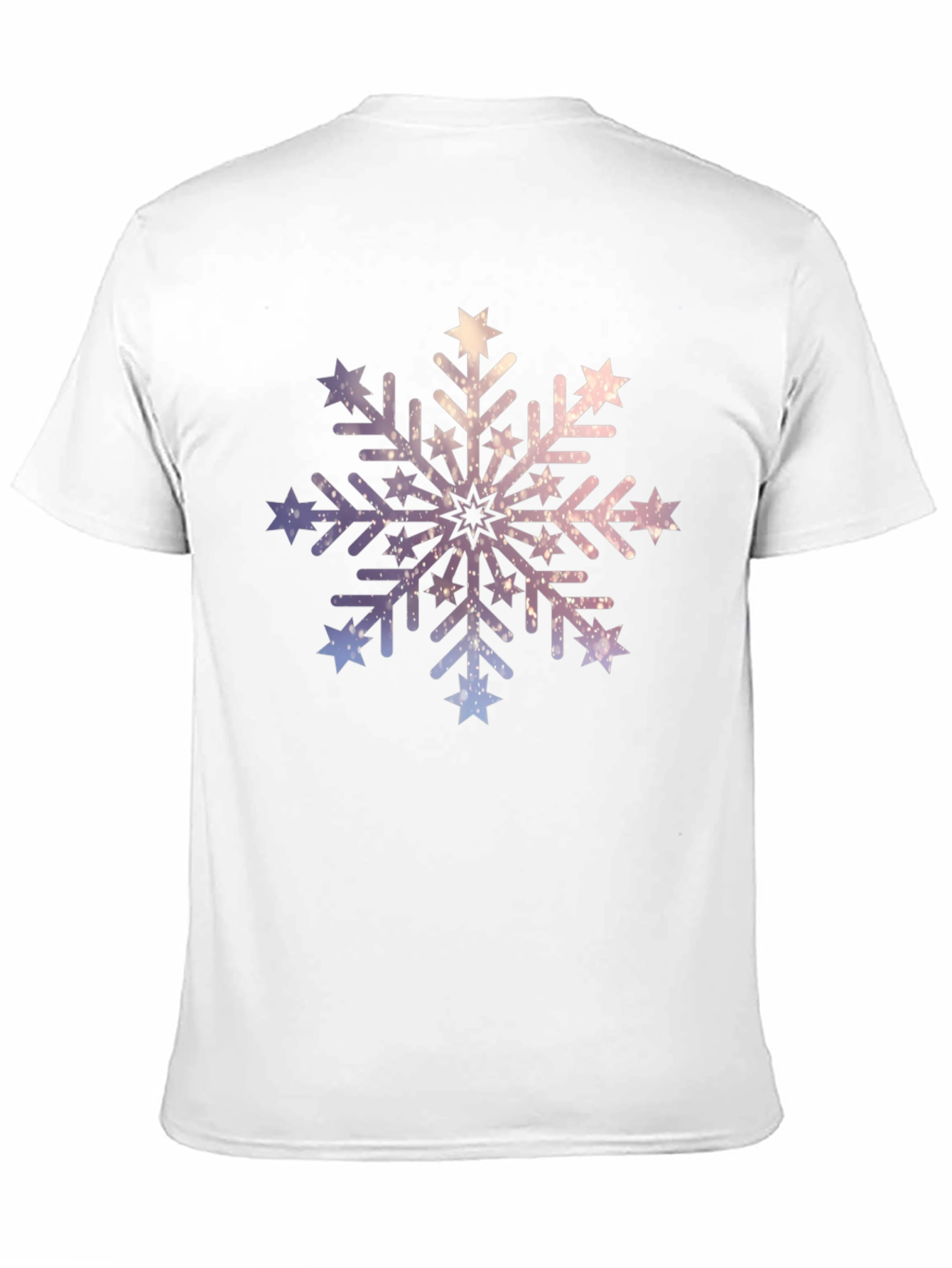 Black Stylish Galaxy Snowflake Graphic T-Shirt view 11