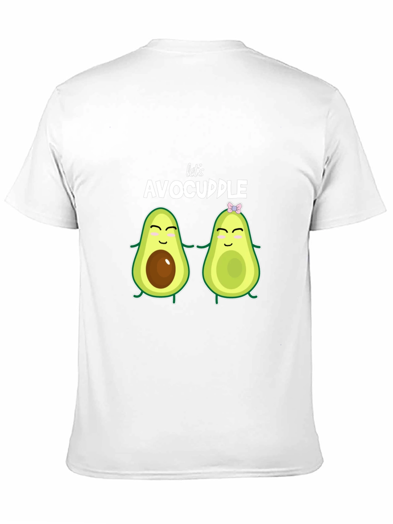 Black Let's Avocuddle Black T-Shirt view 11