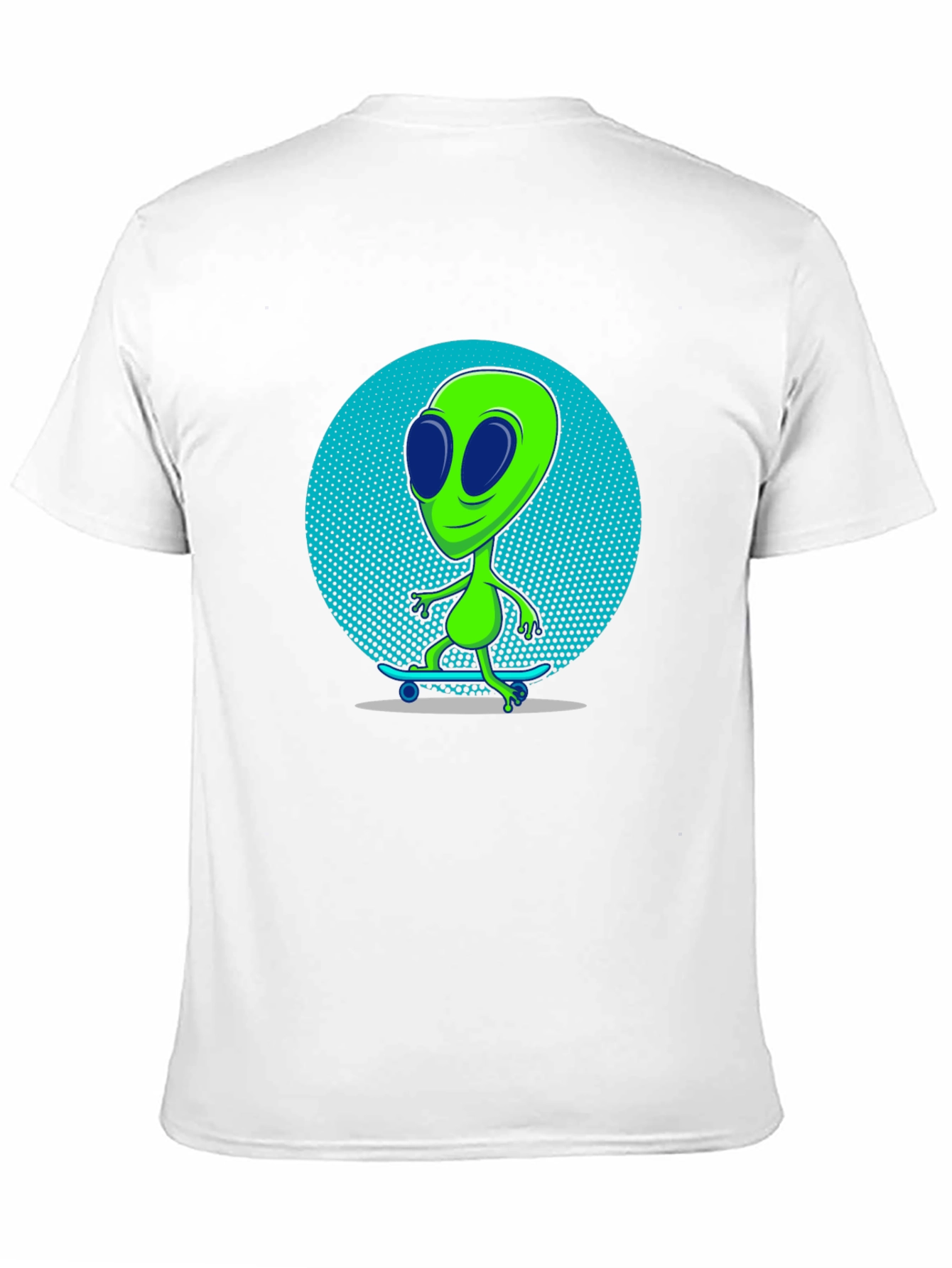 Black Alien Skateboarder Graphic T-Shirt - Black view 11