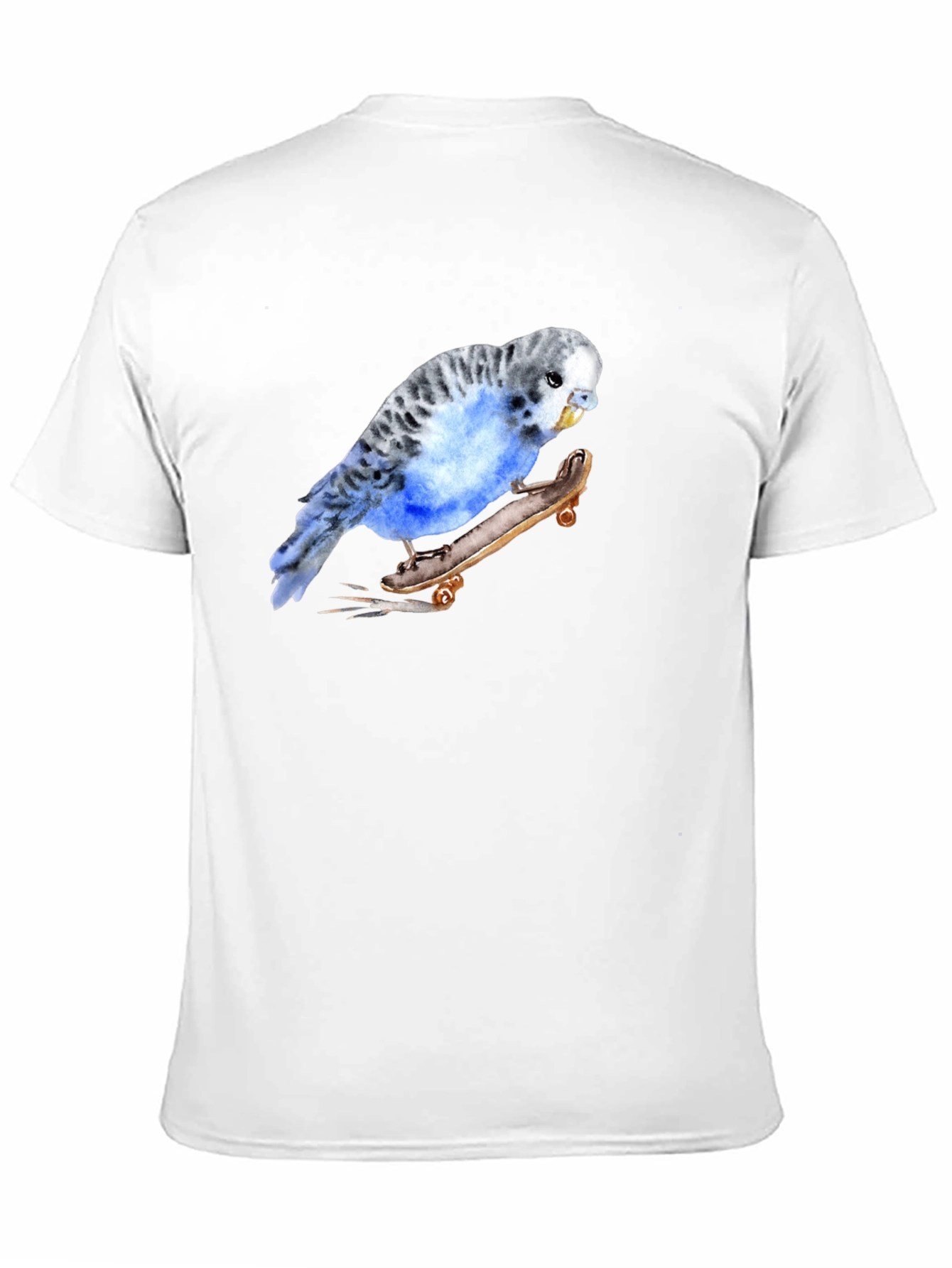 Black Parakeet Skateboard Graphic Tee - Unique Bird Lover Design view 11