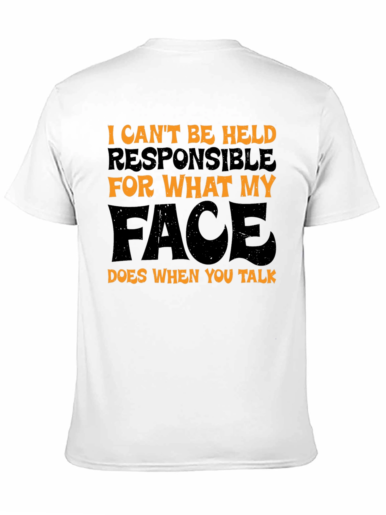 Black Funny Face T-Shirt - Talk Sarcasm Humor Tee view 11